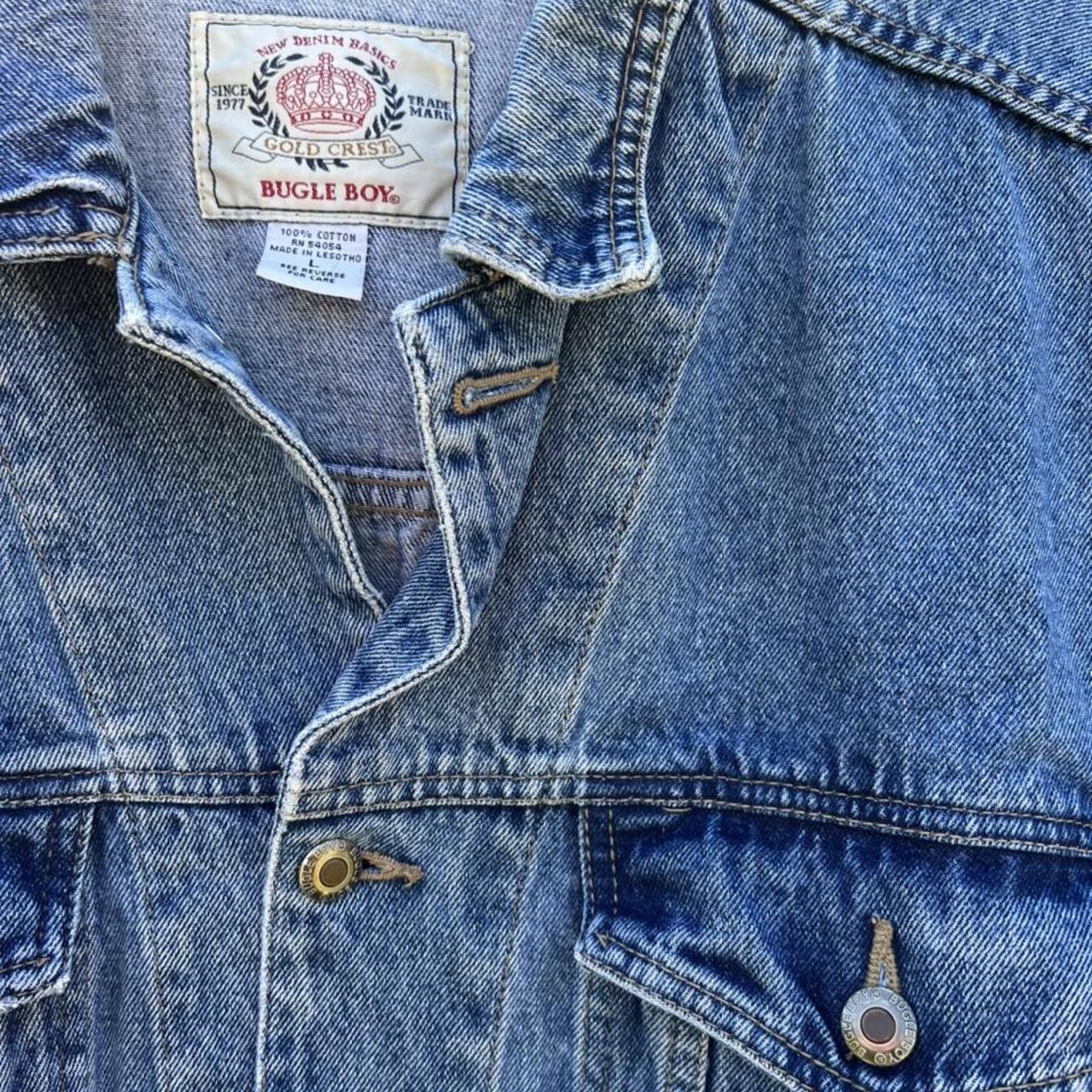 Vintage Bugle Boy Denim Jacket Size Large fits... - Depop