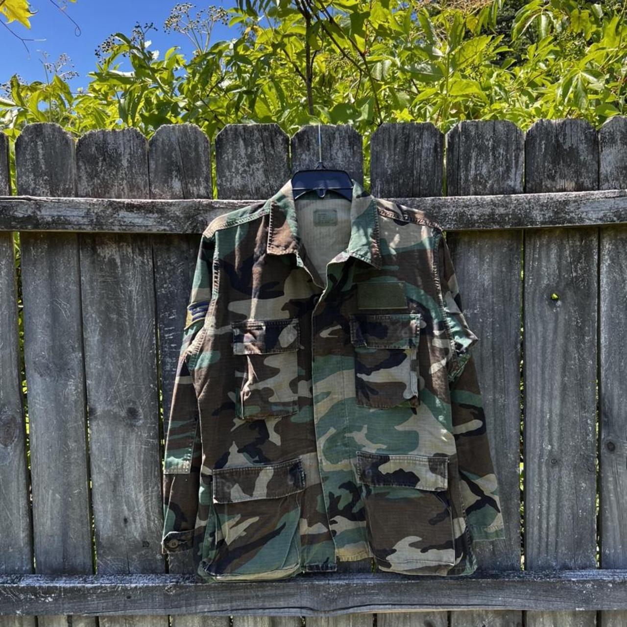 MEN'S VINTAGE CAMO SHIRT JACKET - SMALL