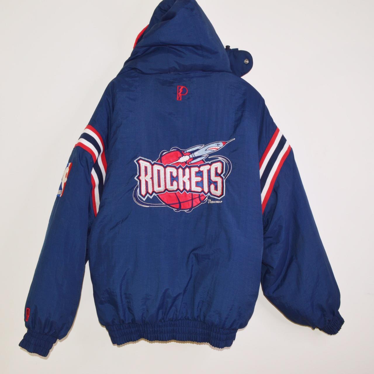 1994 Vintage Houston Rockets wind breaker jacket. - Depop