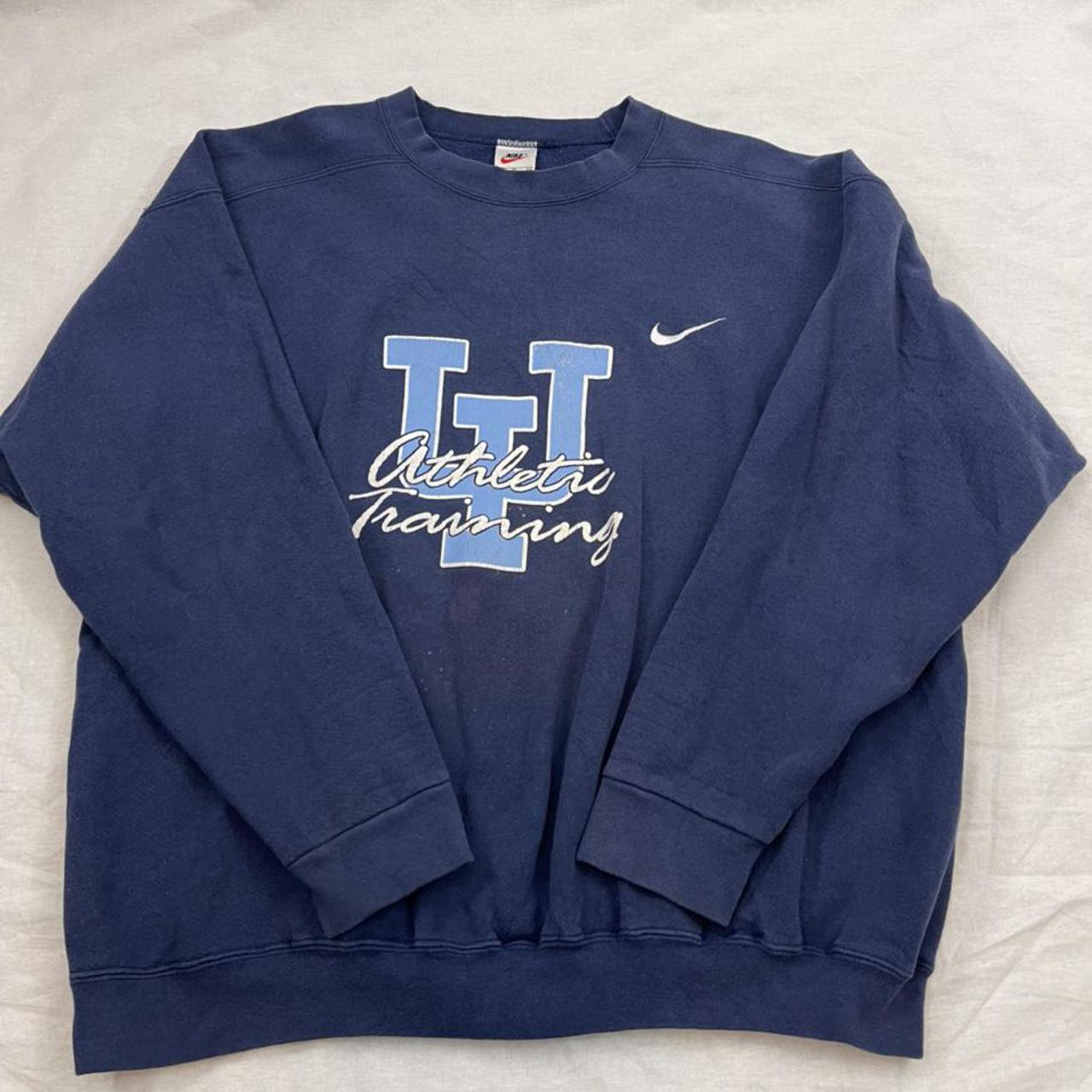 Vintage Nike Athletics Michigan Crewneck Sweatshirt - Depop