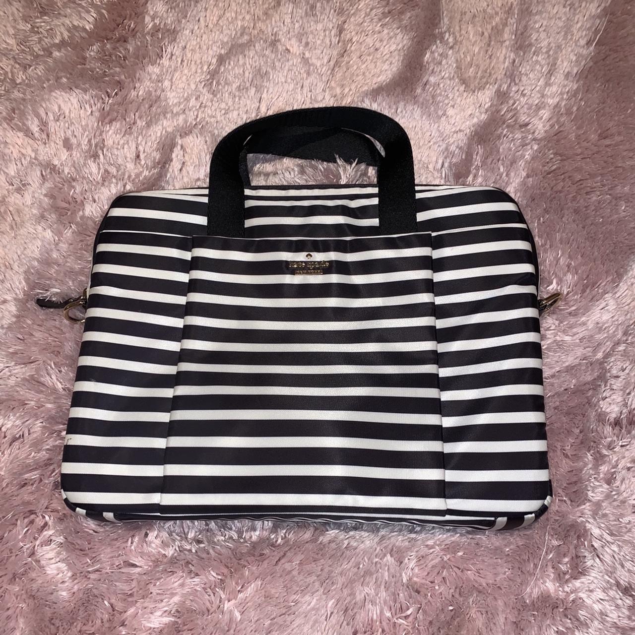 Kate spade stripe laptop bag on sale