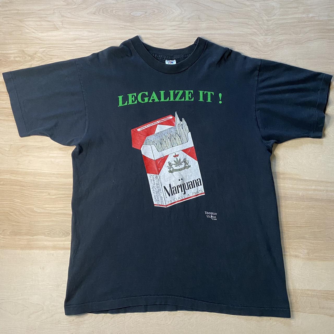 Vintage Fashion Victim Legalize It 420 graphic T | Depop