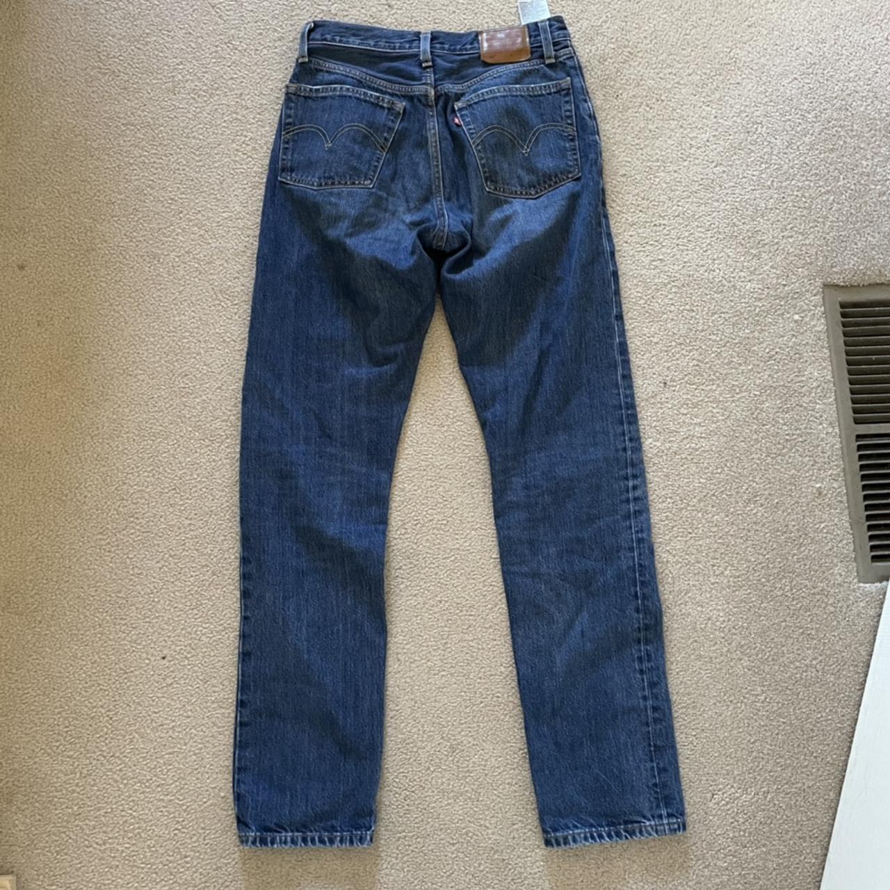 Women's Navy and Blue Jeans | Depop