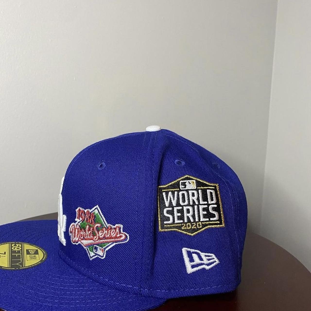 Grey La Dodgers World Series champions - Depop