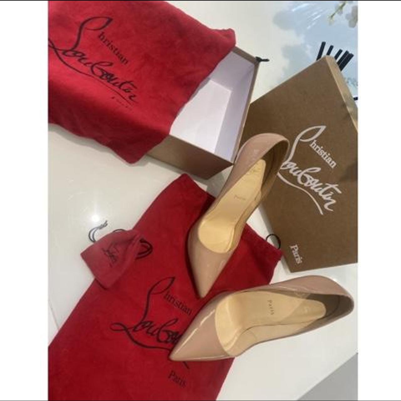 Christian louboutins size 6 worn once heel height... Depop