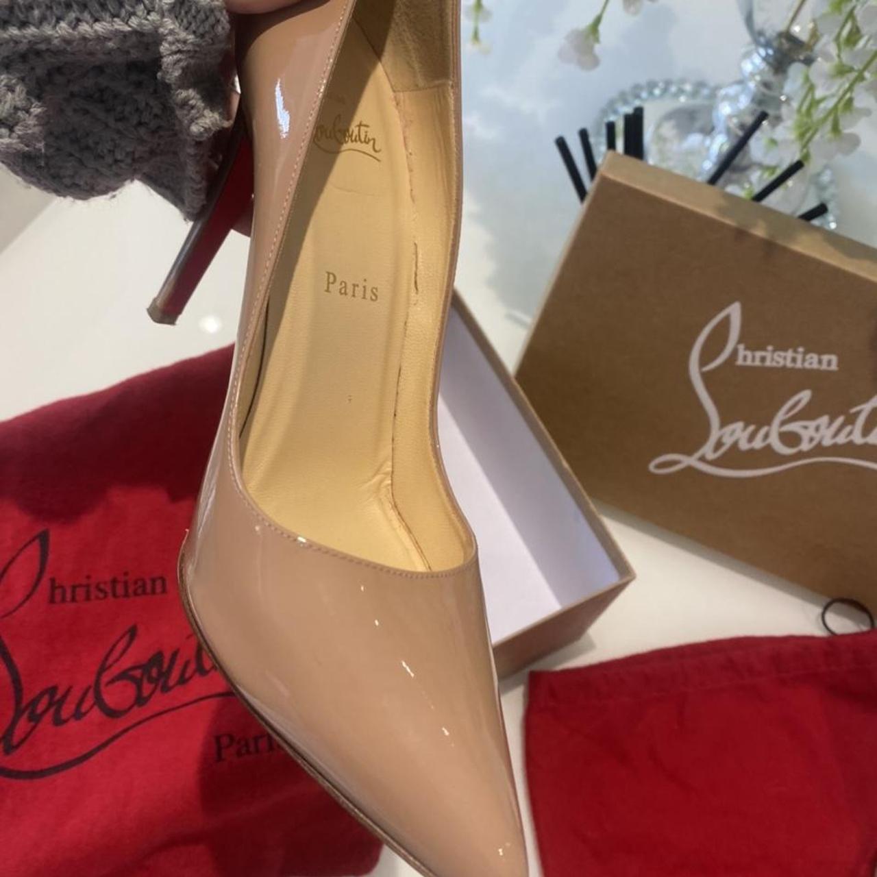 Christian louboutins size 6 worn once heel height... Depop