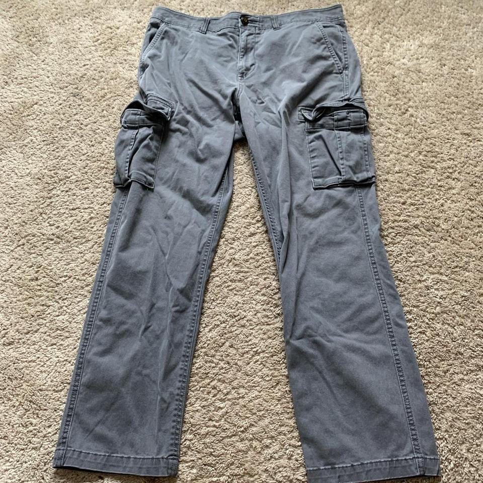 Grey sonoma cargo pants flex wear slim straight leg - Depop