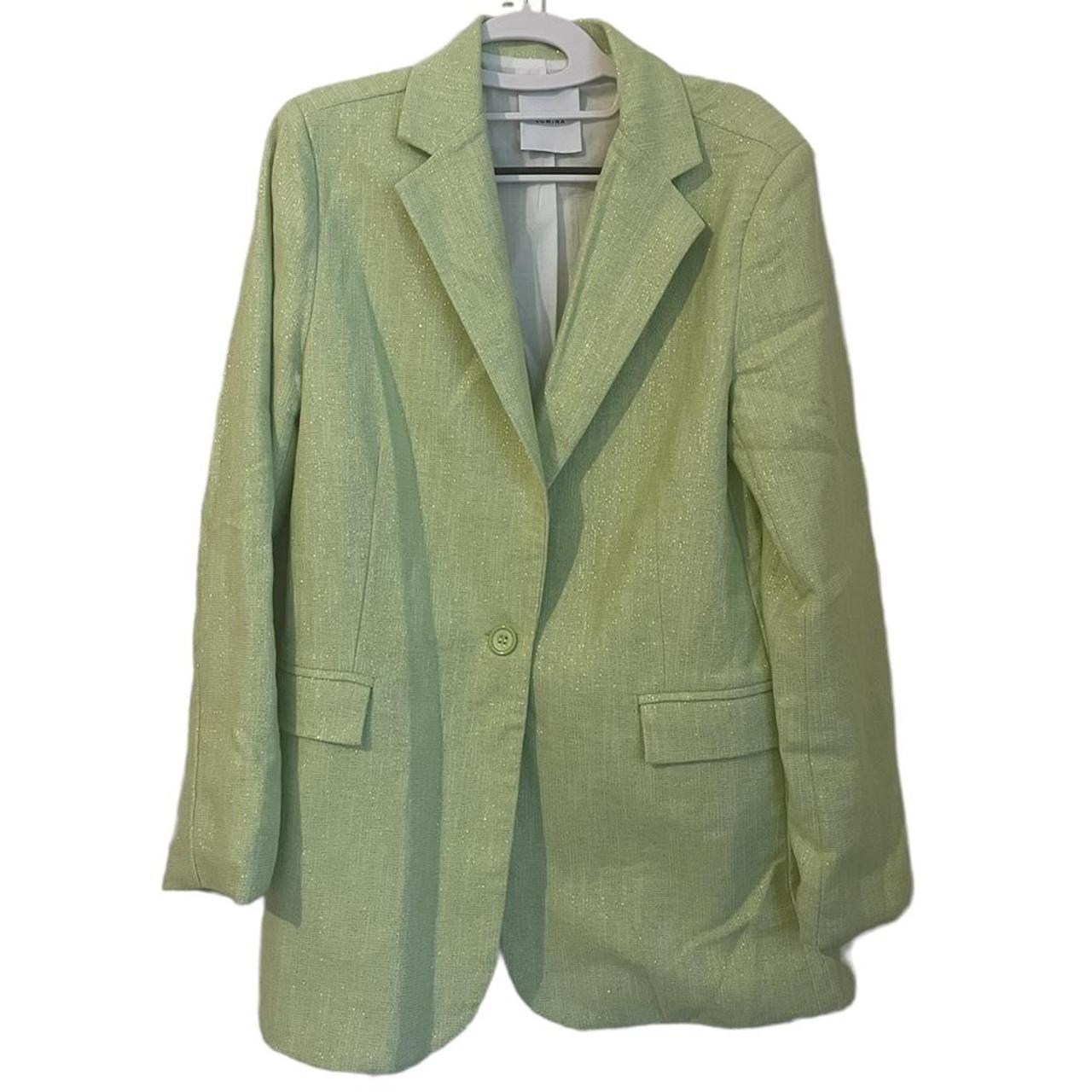 Women's Green and Gold Jacket | Depop