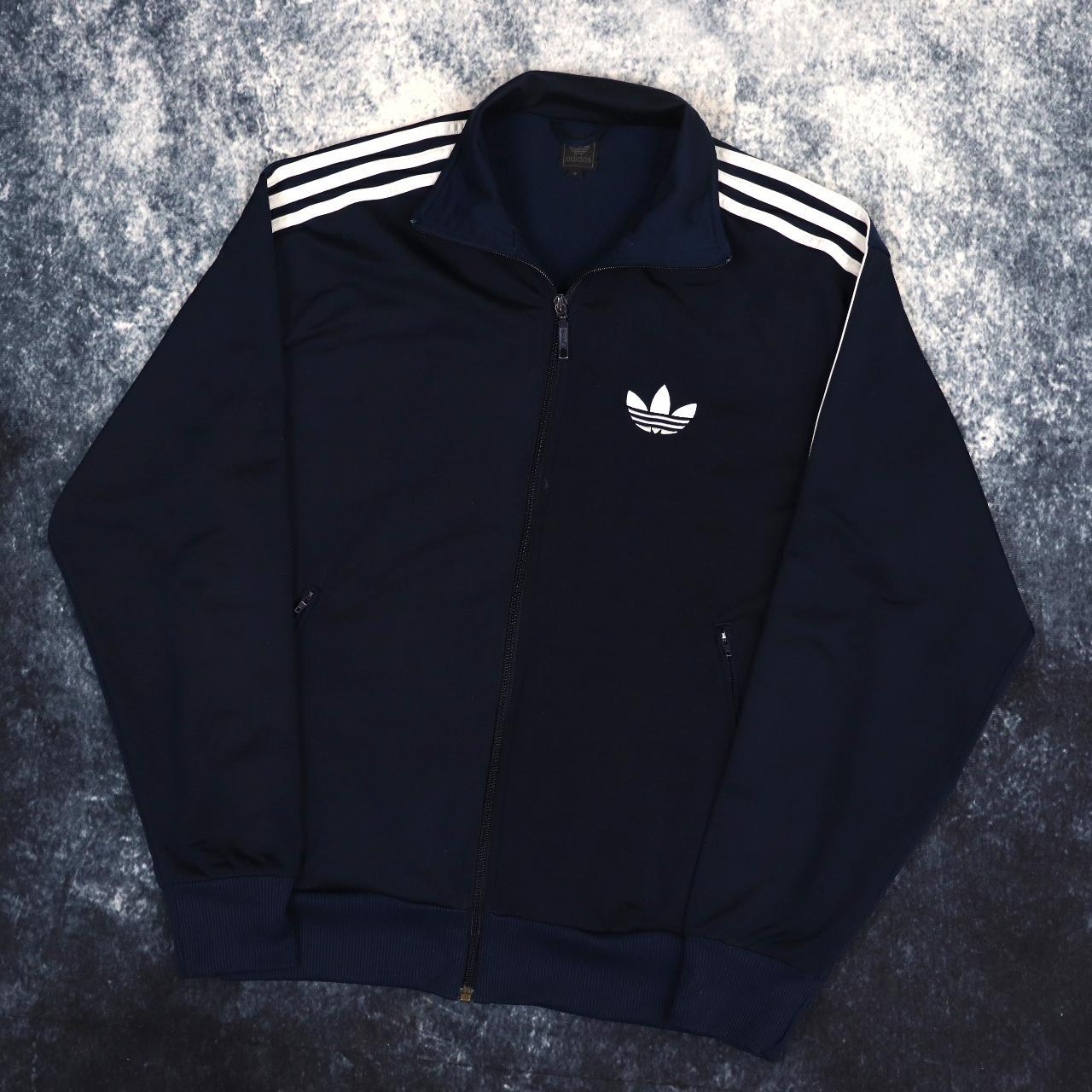 Vintage Navy Adidas Trefoil Track Jacket |... - Depop