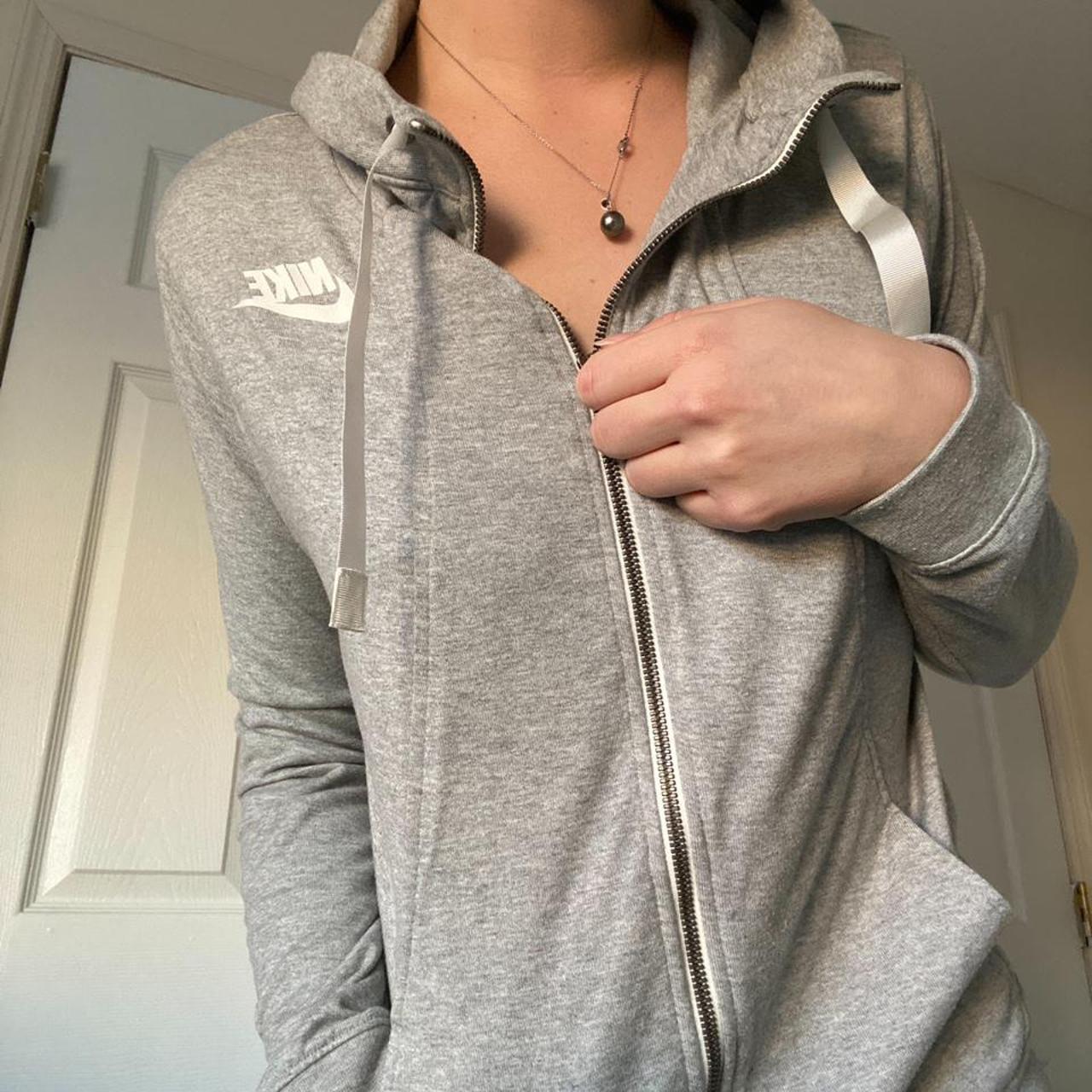 mens nike grey zip up hoodie