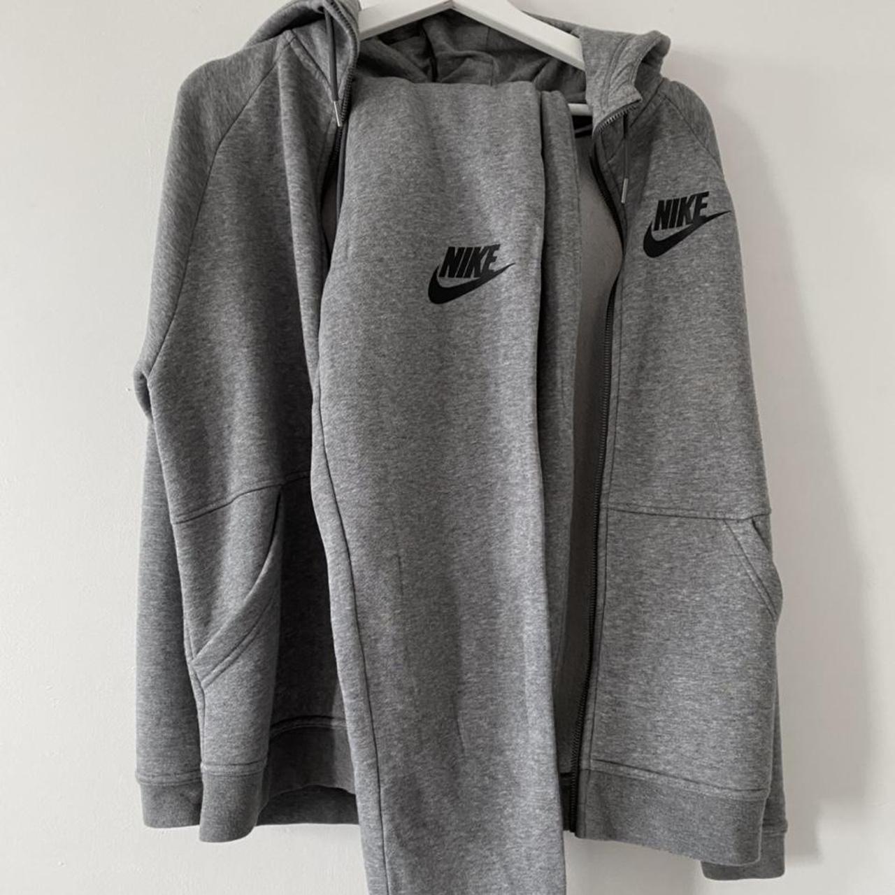 2PC Complete Grey Nike Tracksuit! Includes: Zip up... - Depop