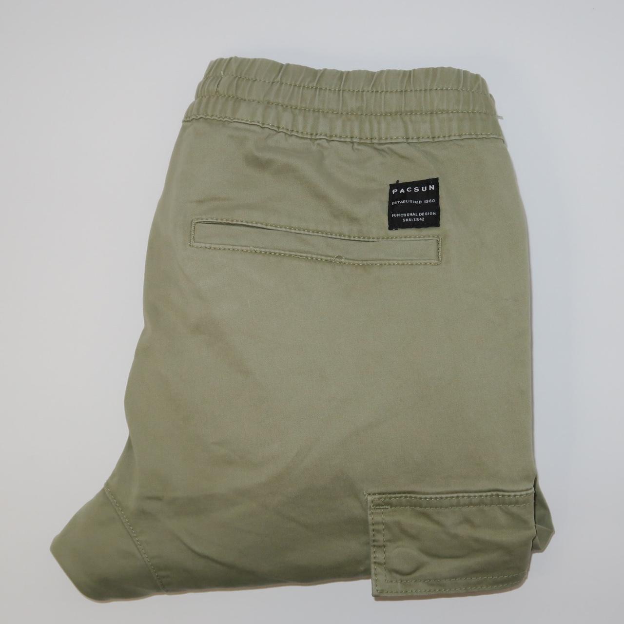 Pacsun Light Green Cargos Size M 9/10 Bought New -... - Depop