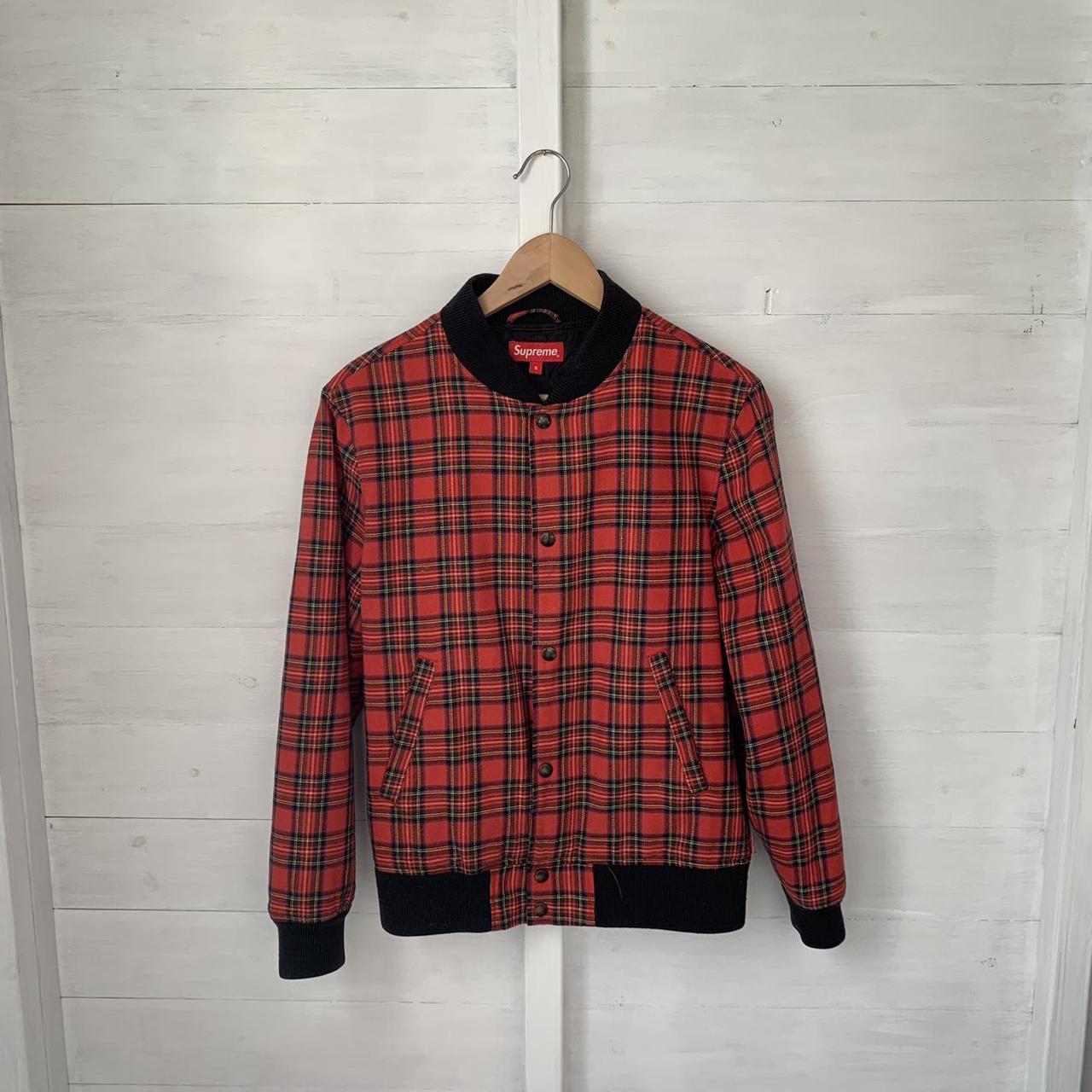 supreme plaid bomber