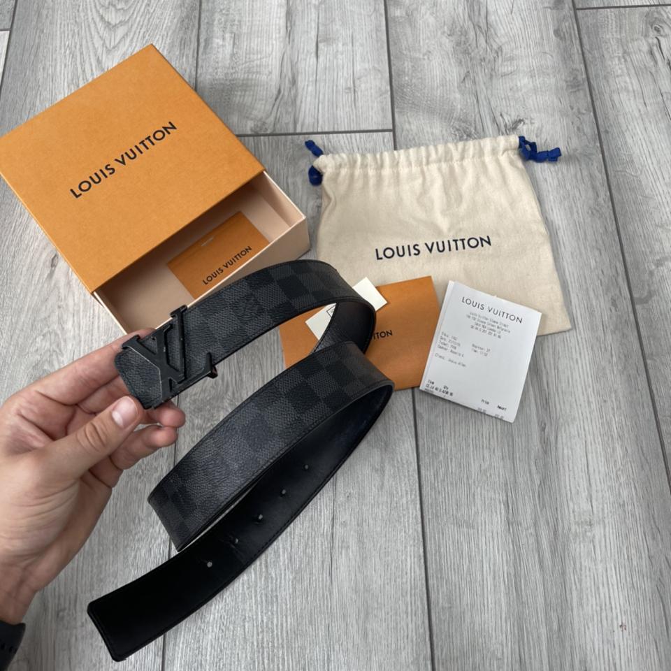 Men's Louis Vuitton Belt worn twixe with receipt - Depop