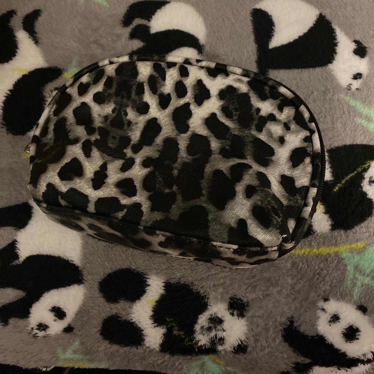 Black and white leopard print make up bag. Perfect... - Depop