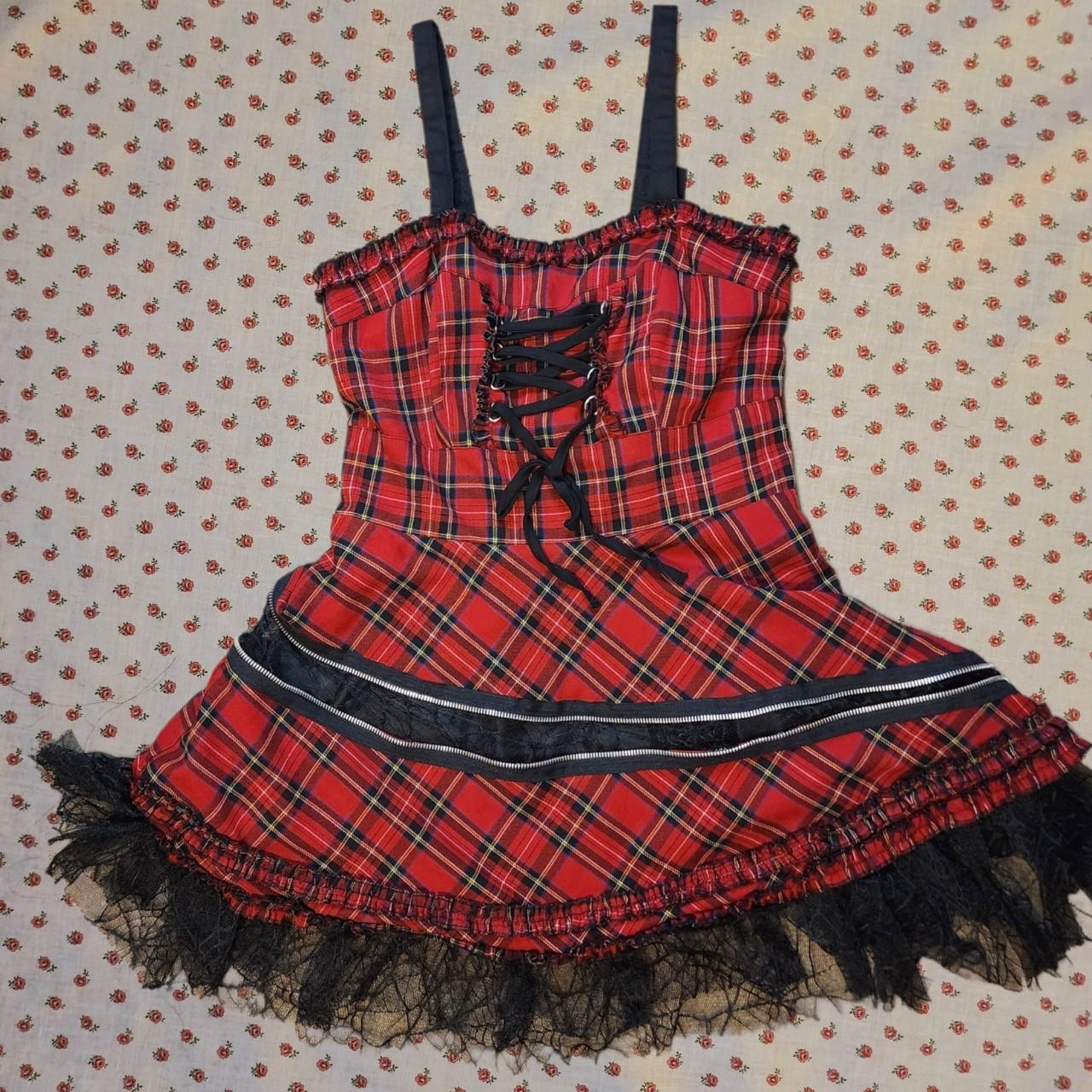 Hot topic red plaid sales dress