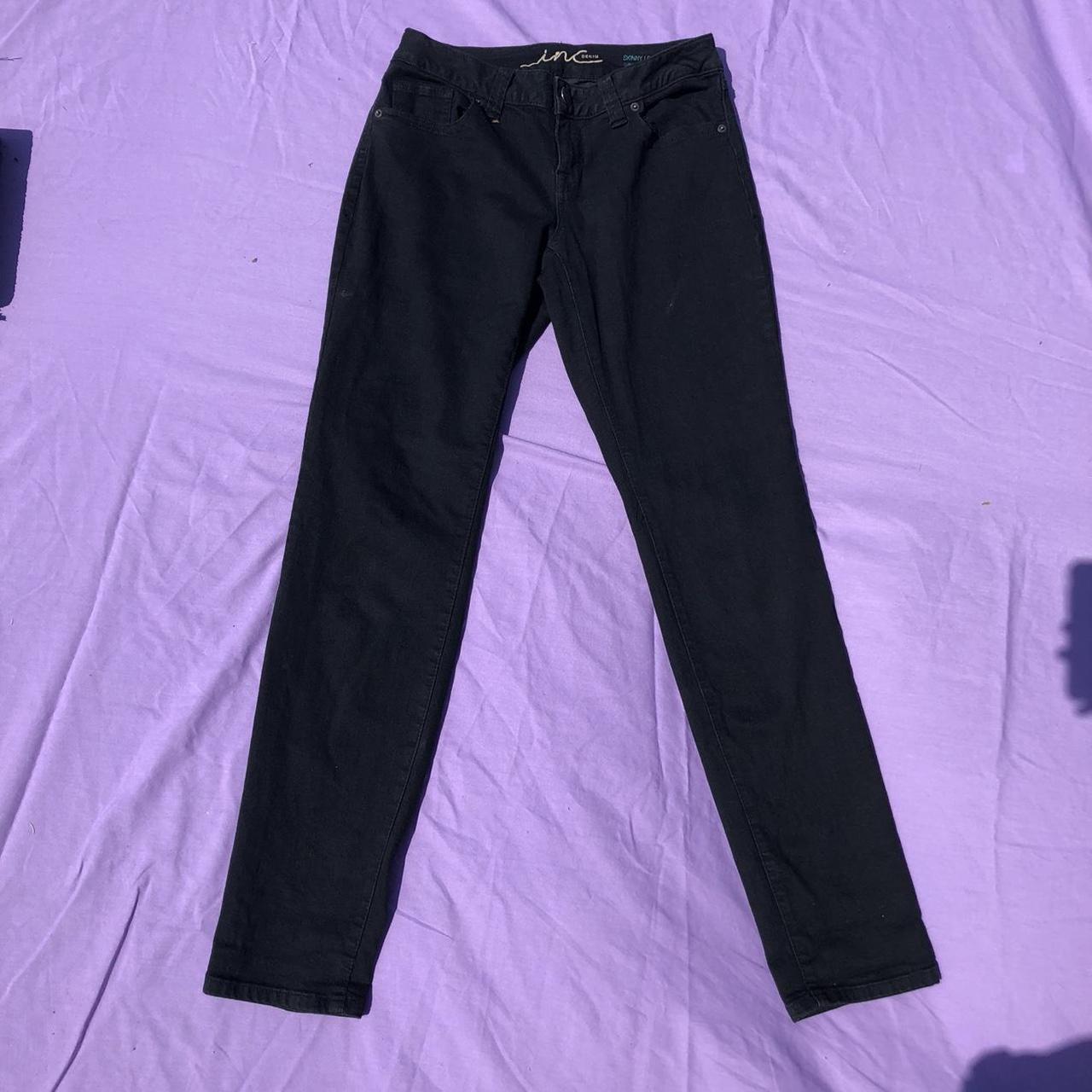 black jeans - decent condition there is a slight... - Depop
