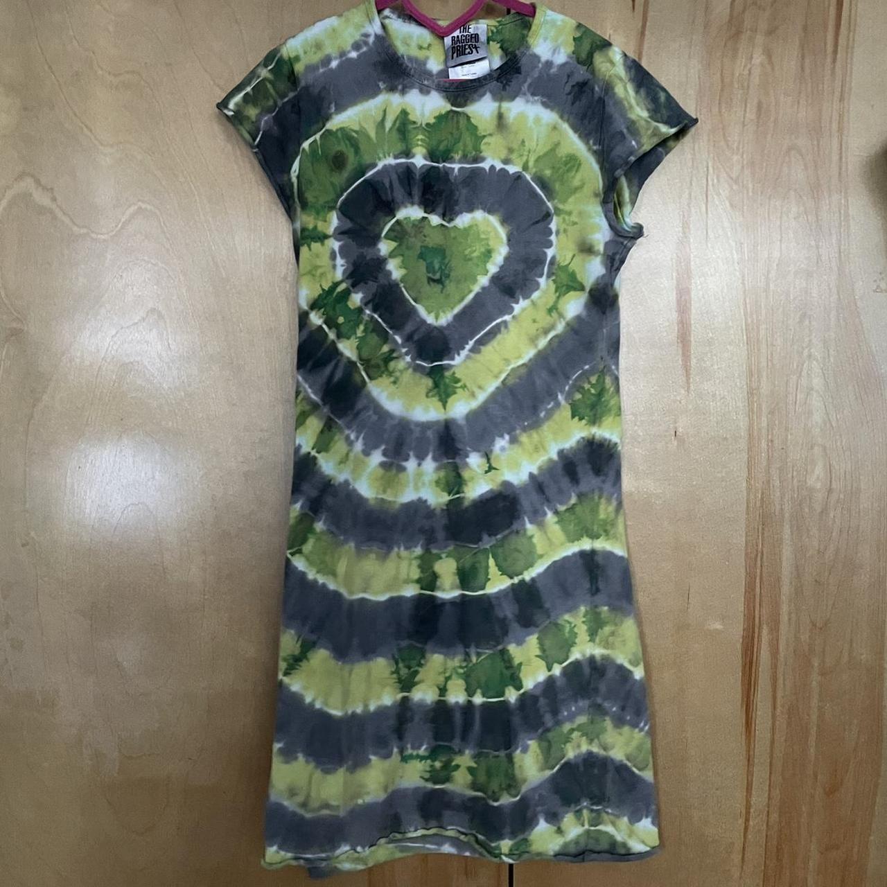 Dolls Kill Ragged Priest Green & Black Tie Dye... - Depop