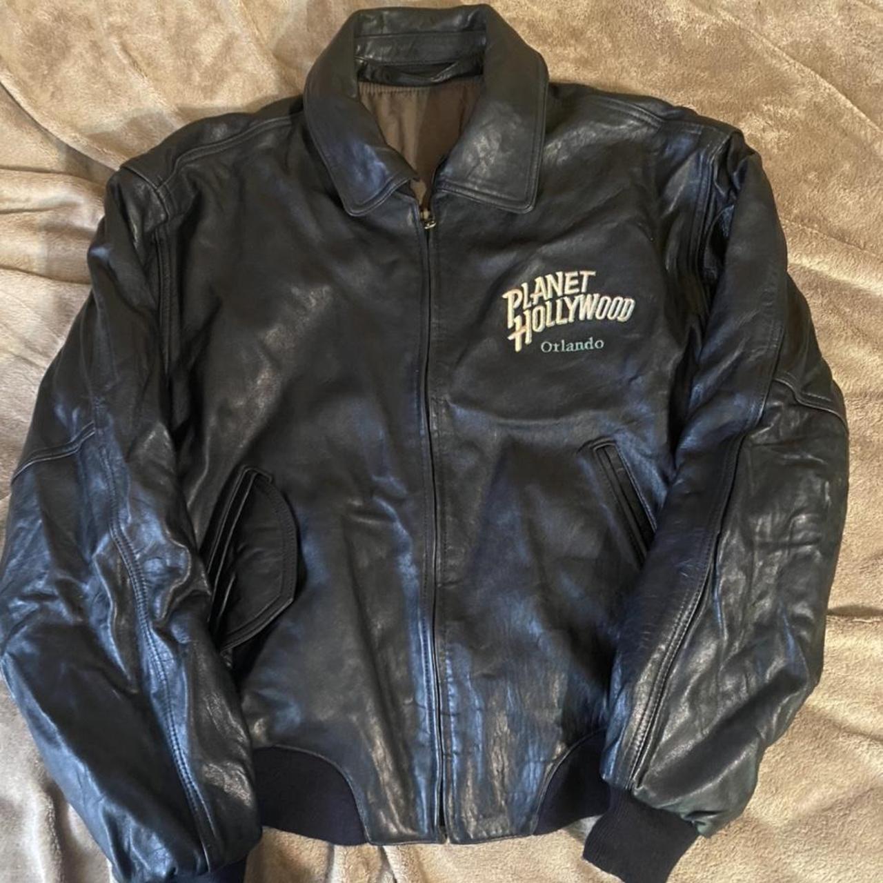 Planet Hollywood leather jacket/bomber! Great... - Depop