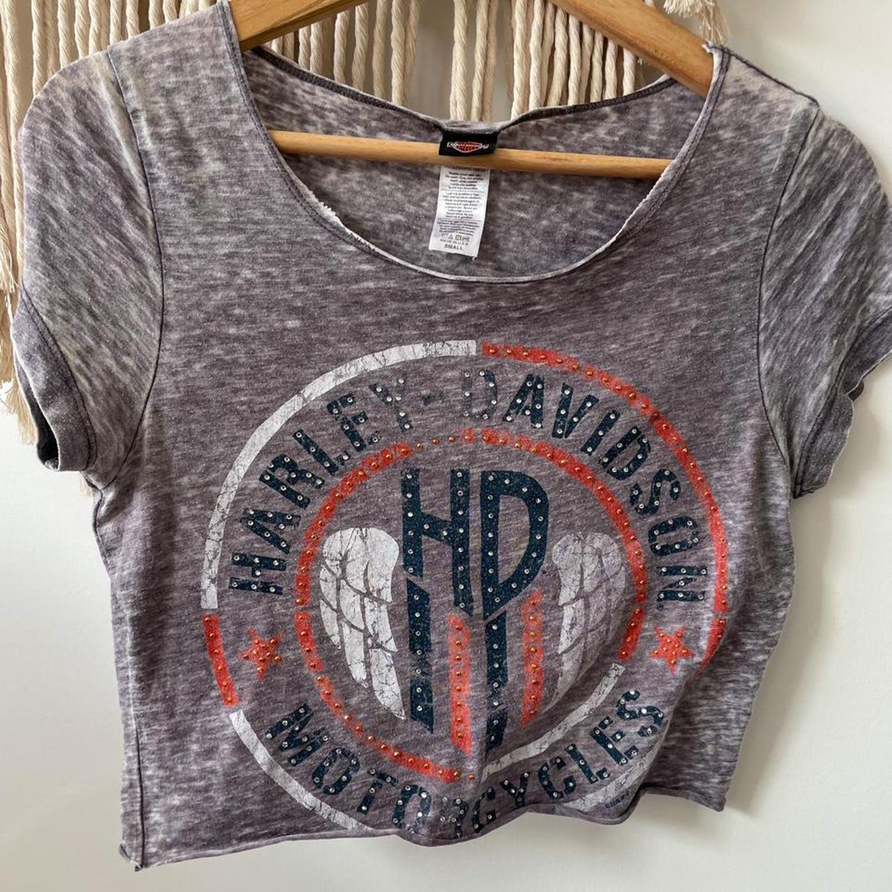 vintage harley davidson crop tee