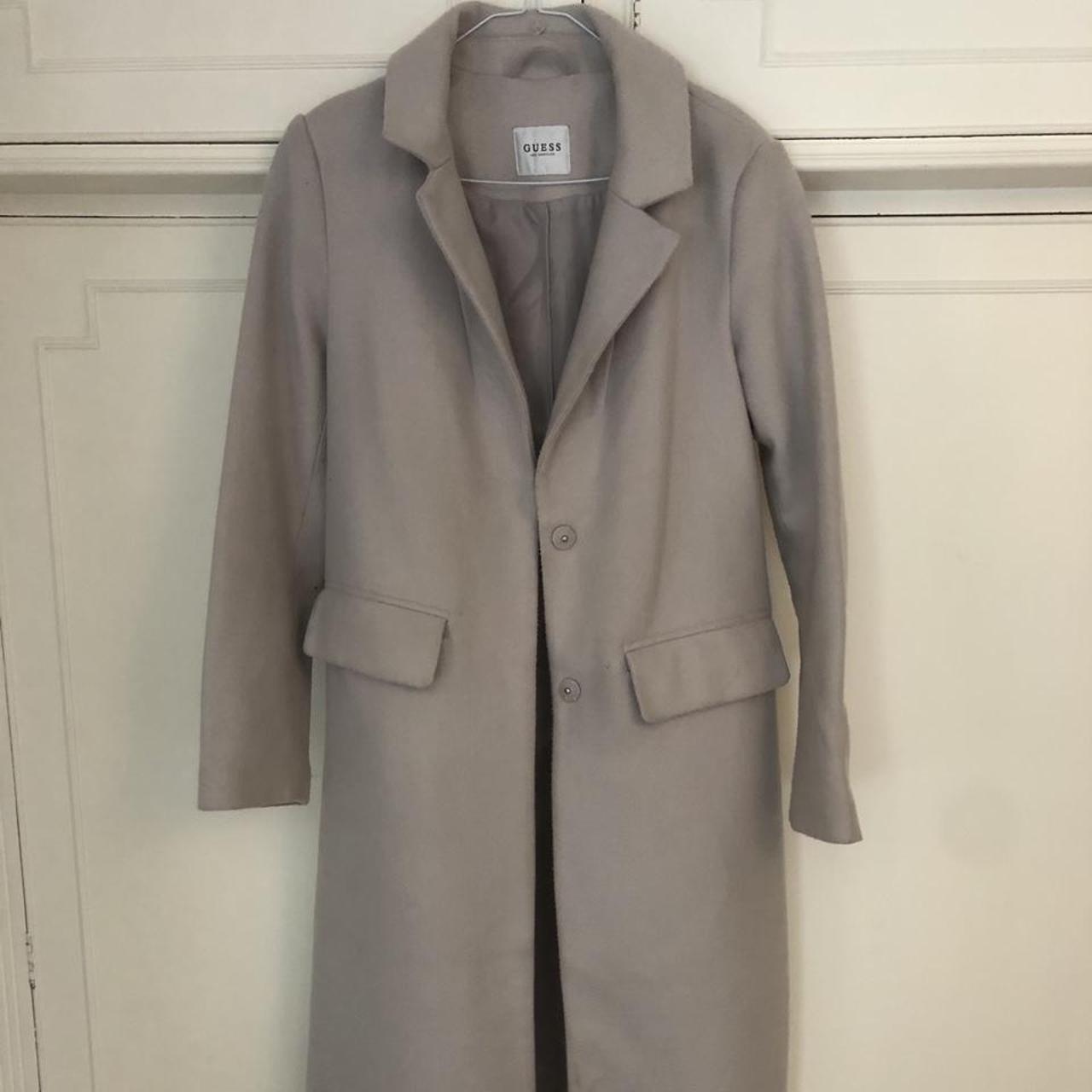 Amazing long authentic GUESS coat bought in Russia!... - Depop