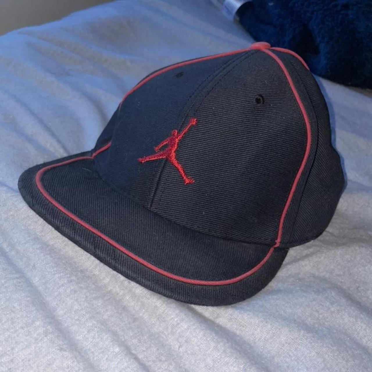 Black and red jordan cap jordan cap Depop