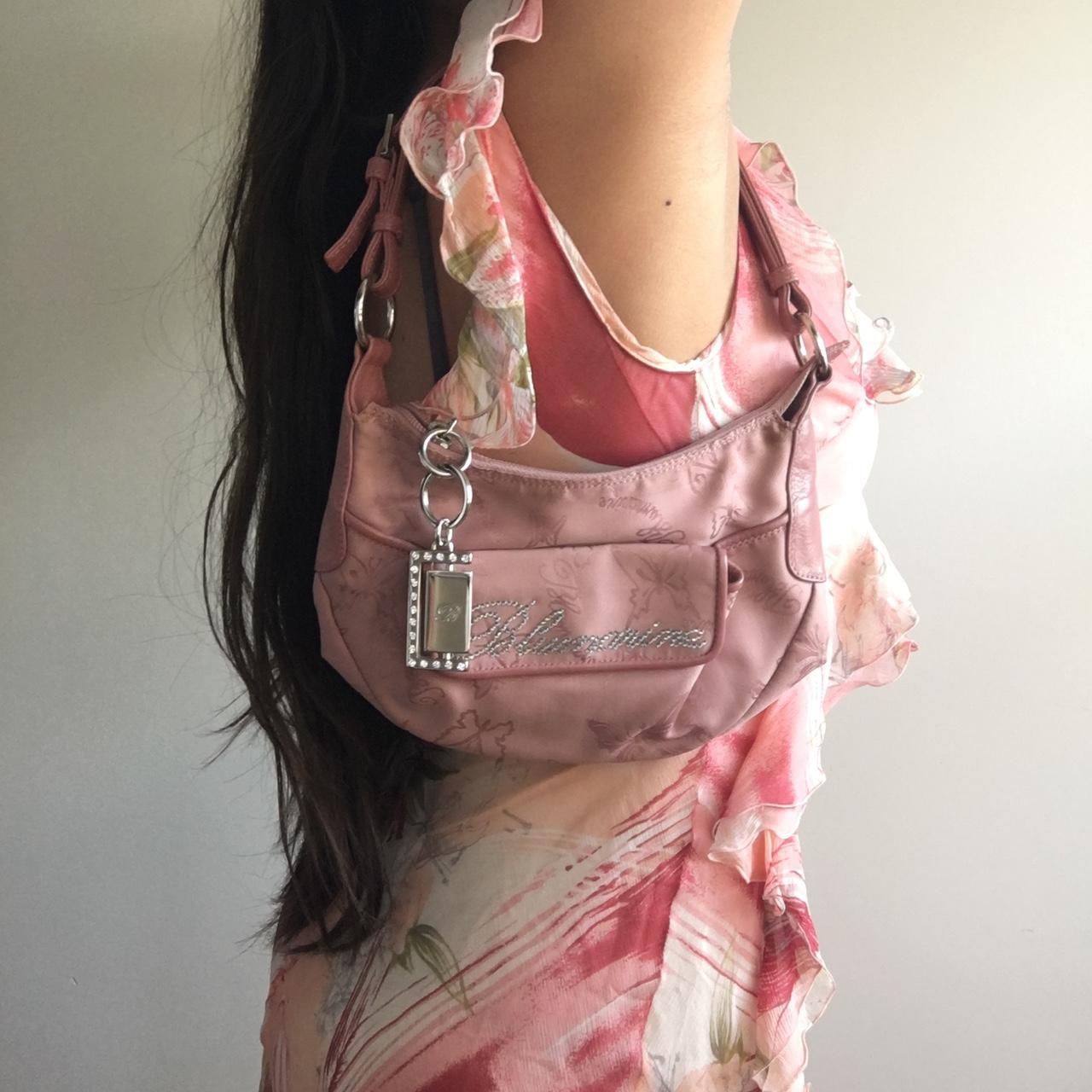 Rare BLUMARINE y2k mini handbag in pink with all... Depop