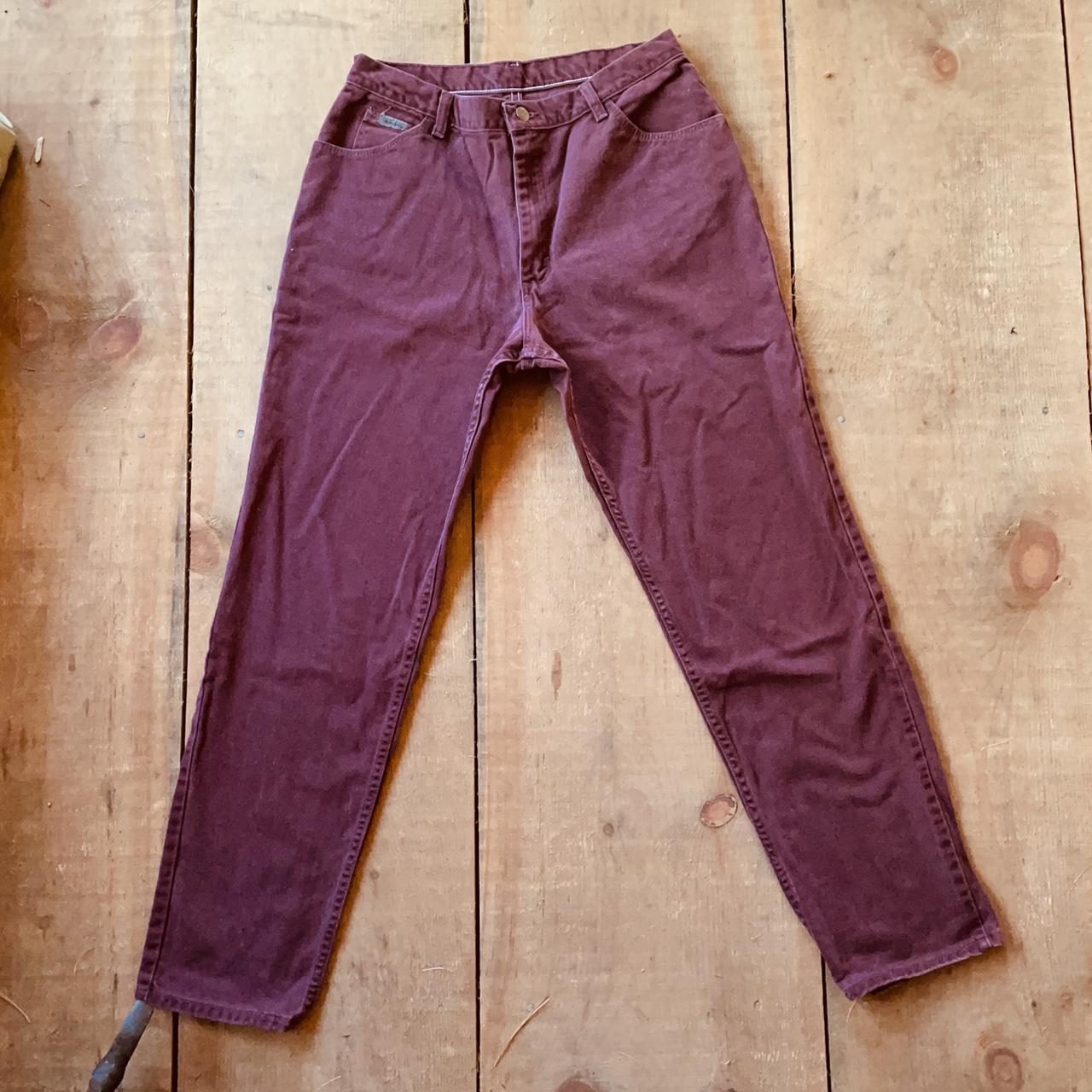 maroon wrangler jeans