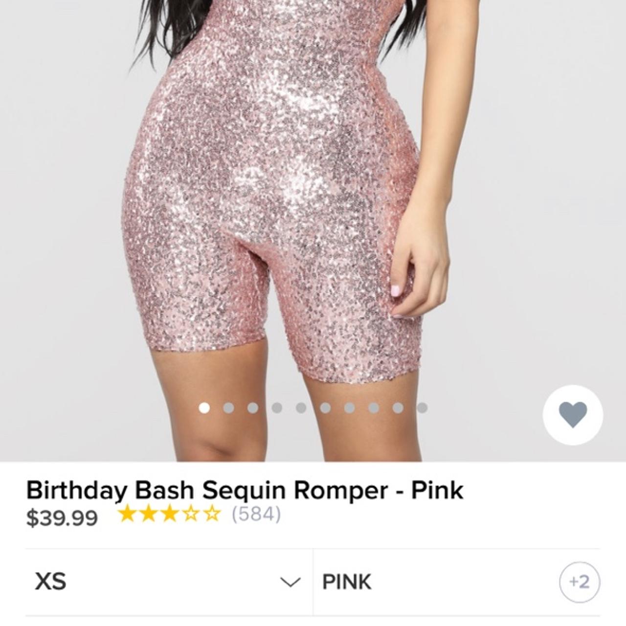 Fashion nova birthday bash sequin romper best sale