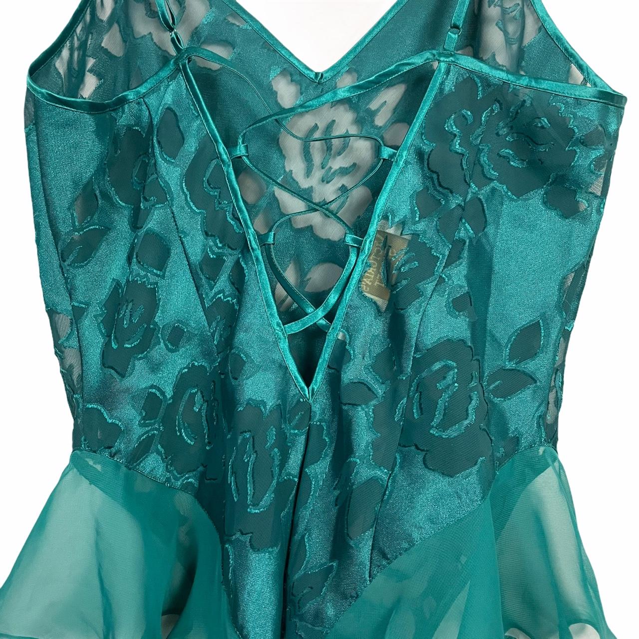 Victoria's Secret Emerald Green Satin Teddy Sleepwear Women's Size M -  Swedemom