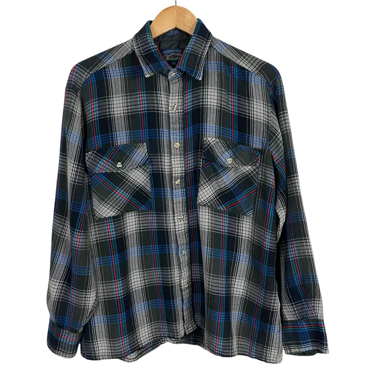 Vintage Backpacker Flannel Buttoned Down Shirt •... - Depop