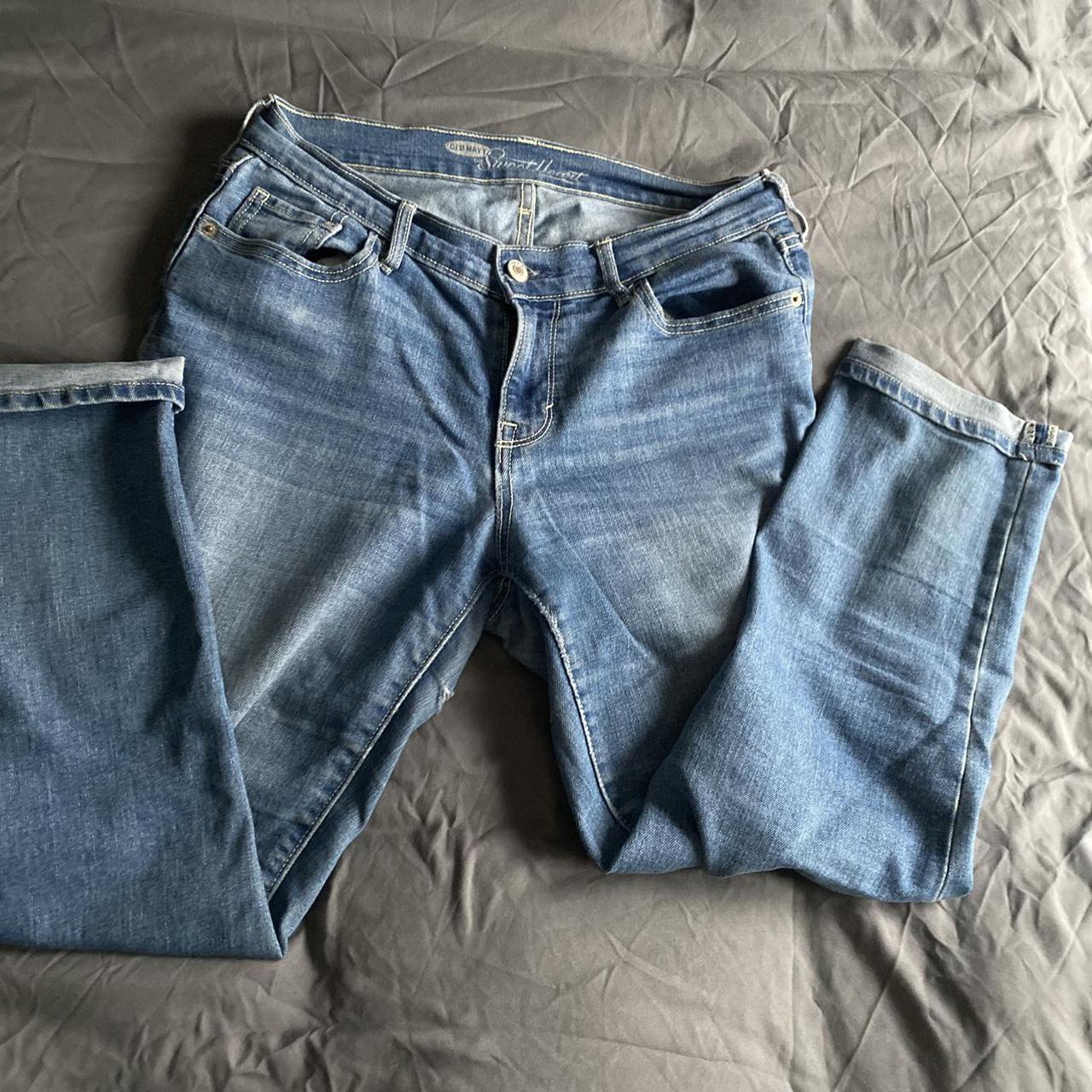 Old Navy skinny cropped medium wash jeans. Size 2... - Depop
