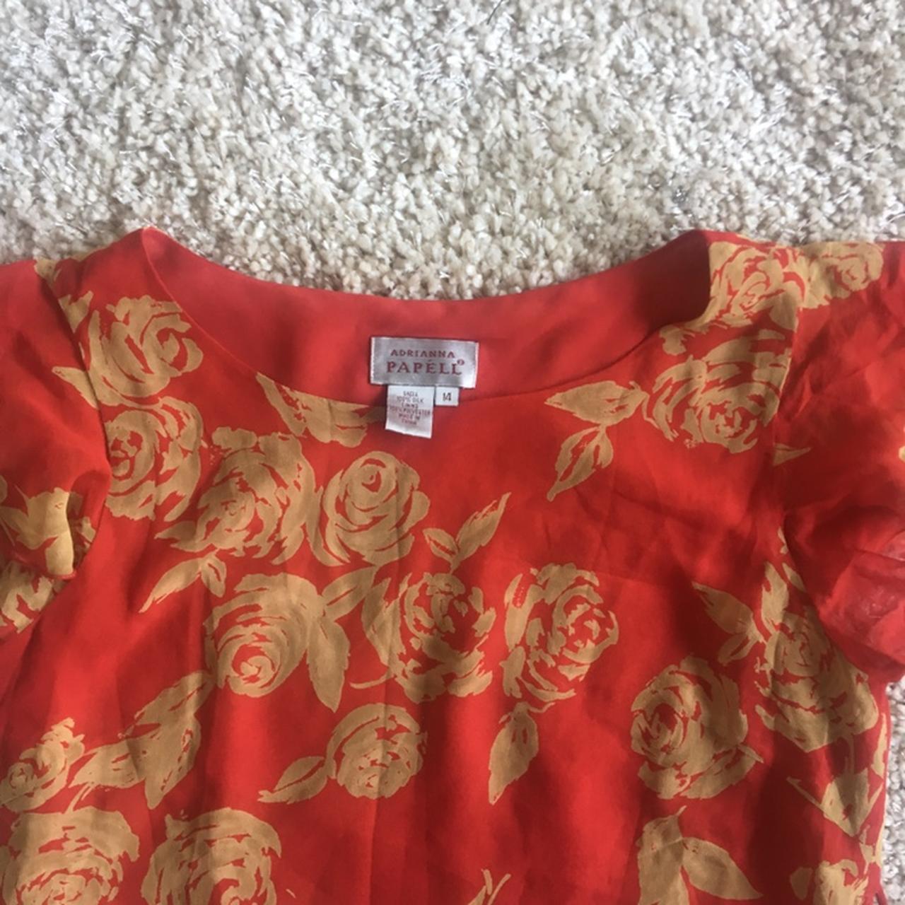 Red and yellow Adrianna Papell. Size 14. Shell is... - Depop