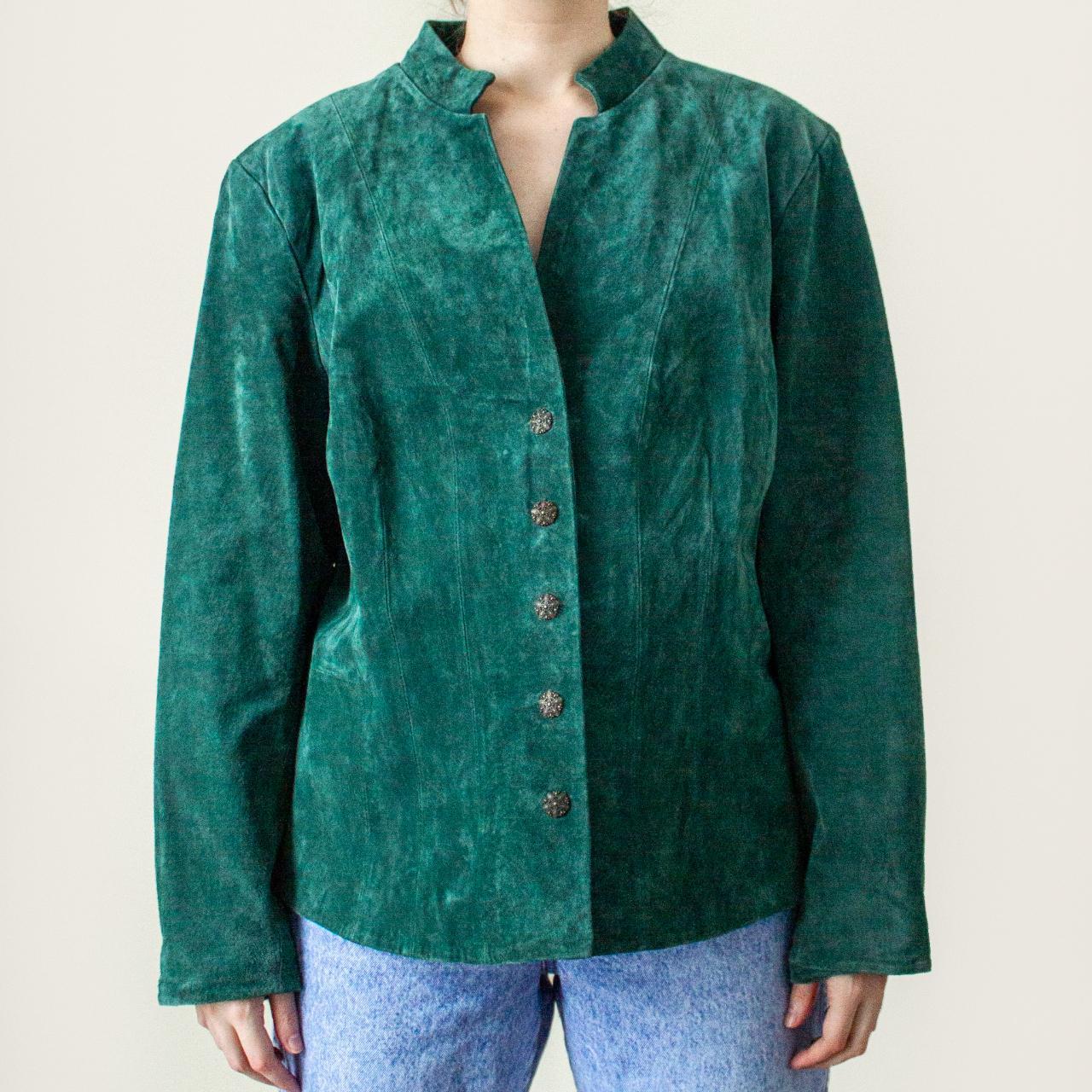 green-suede-leather-jacket-tag-size-pxl-pit-to-pit-depop