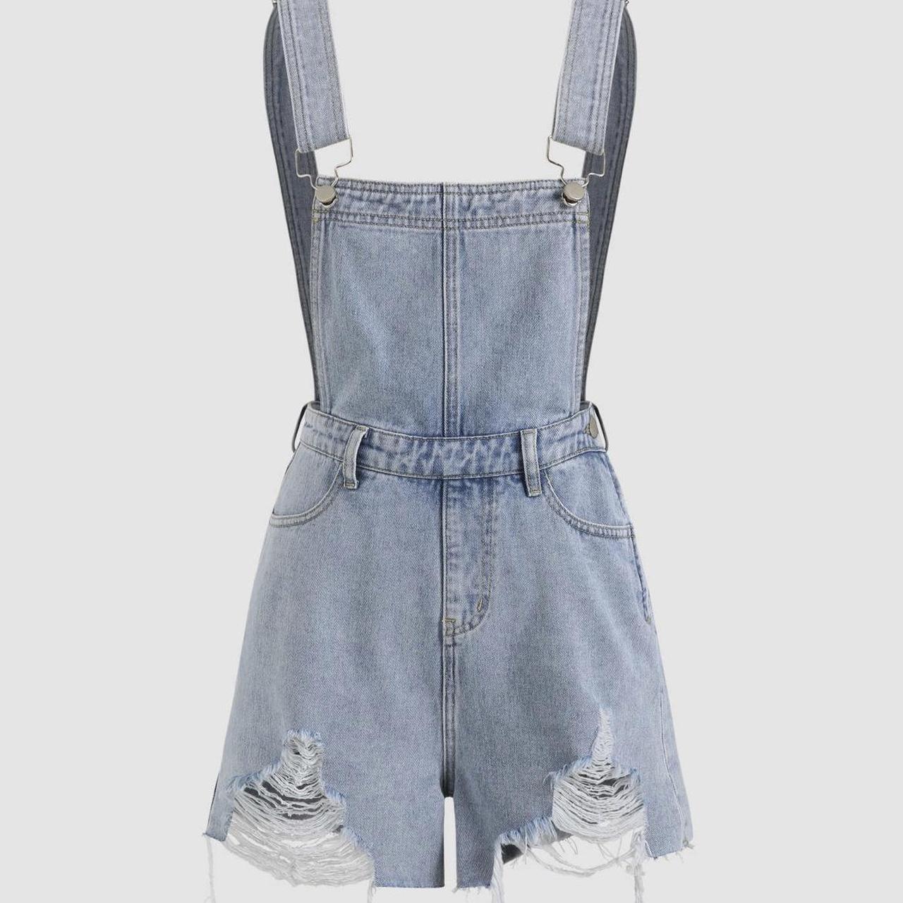 Cider Women's Blue Dungareesoveralls Depop