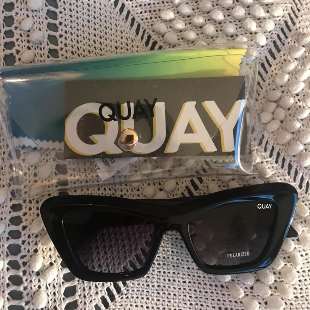 Quay Australia Women's Black Sunglasses Depop