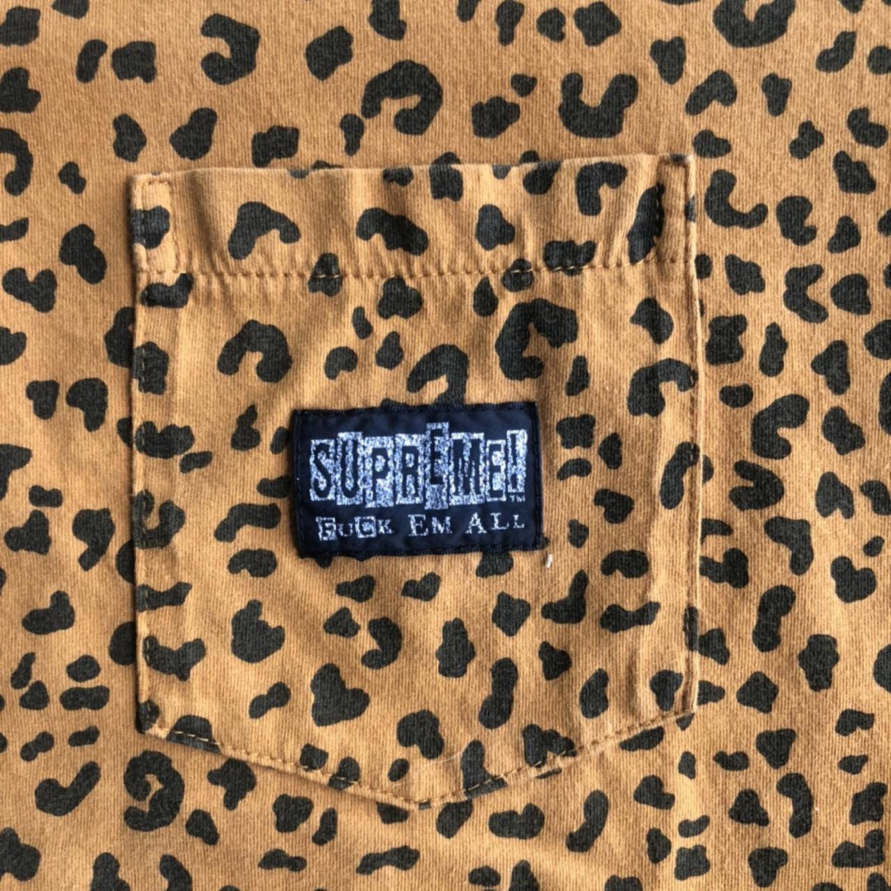 supreme Leopard pocket tee Large