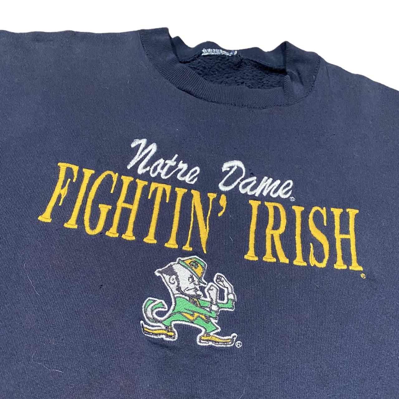 vintage 90s Notre Dame fighting Irish crewneck... - Depop