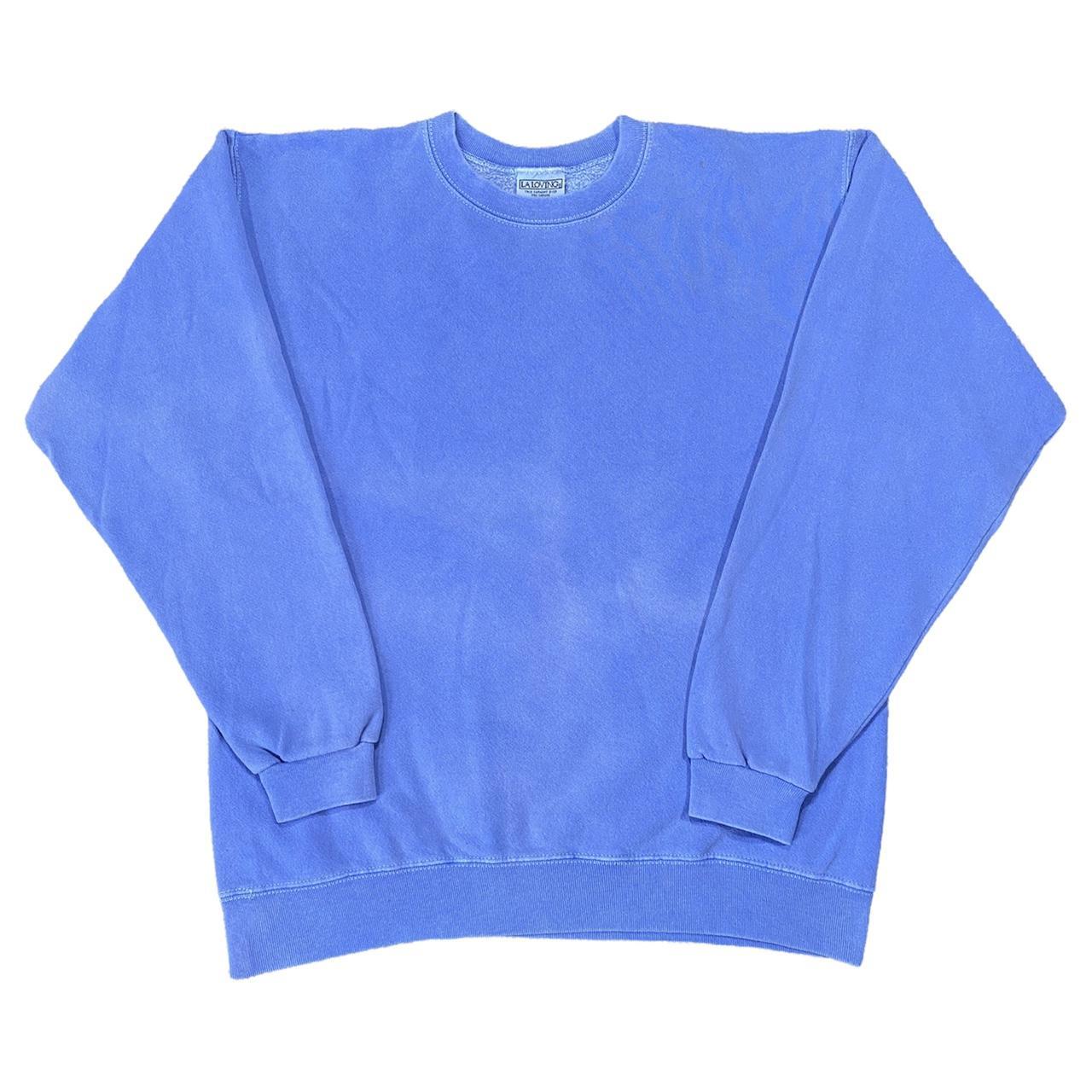 vintage 90s essential blank crewneck sweatshirt size... - Depop