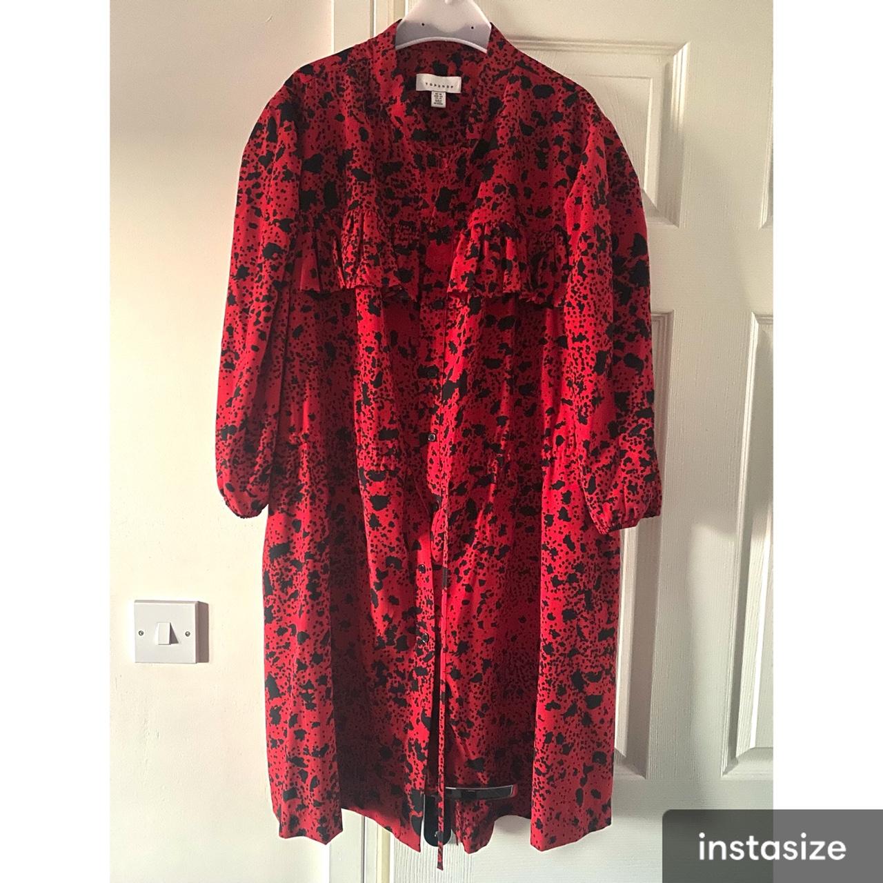 Topshop red hot sale leopard dress