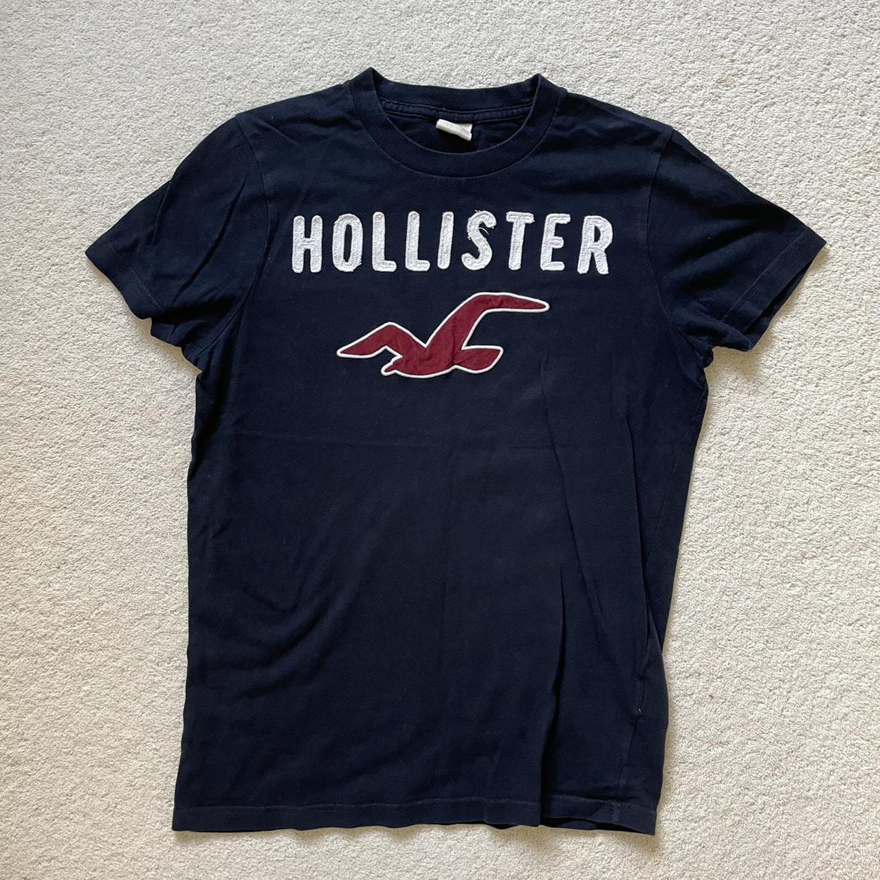 Black Hollister T shirt with Logo on front. Soft and... - Depop