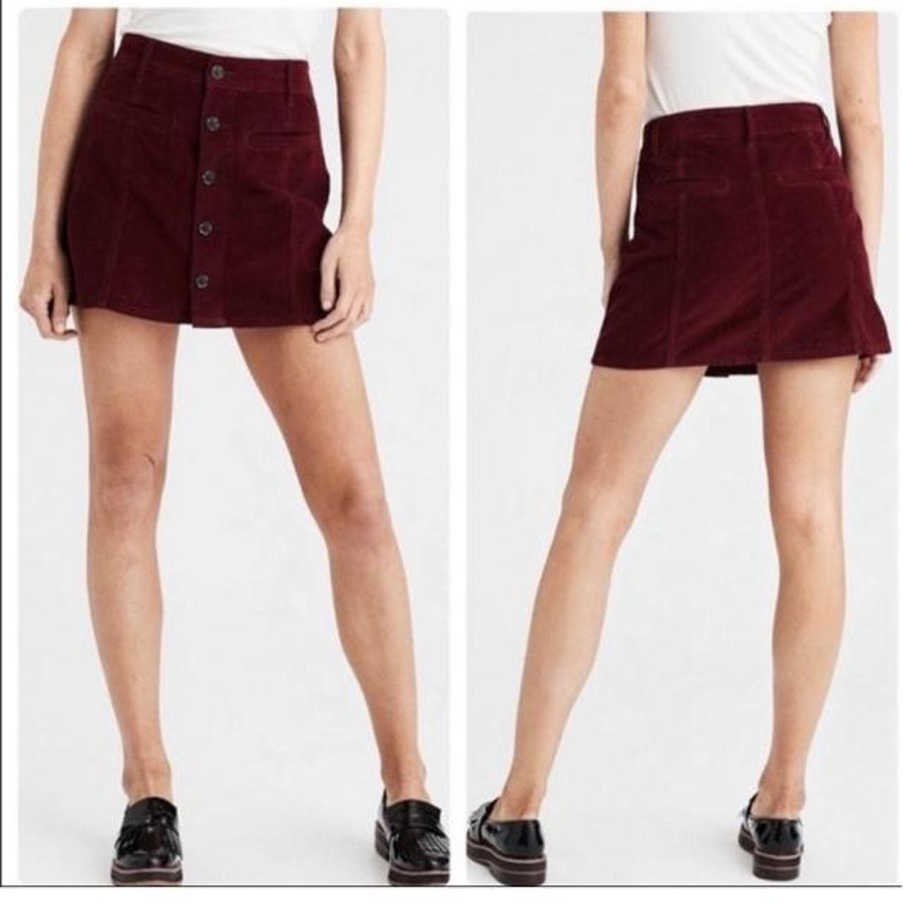 Burgundy skirt american eagle hotsell