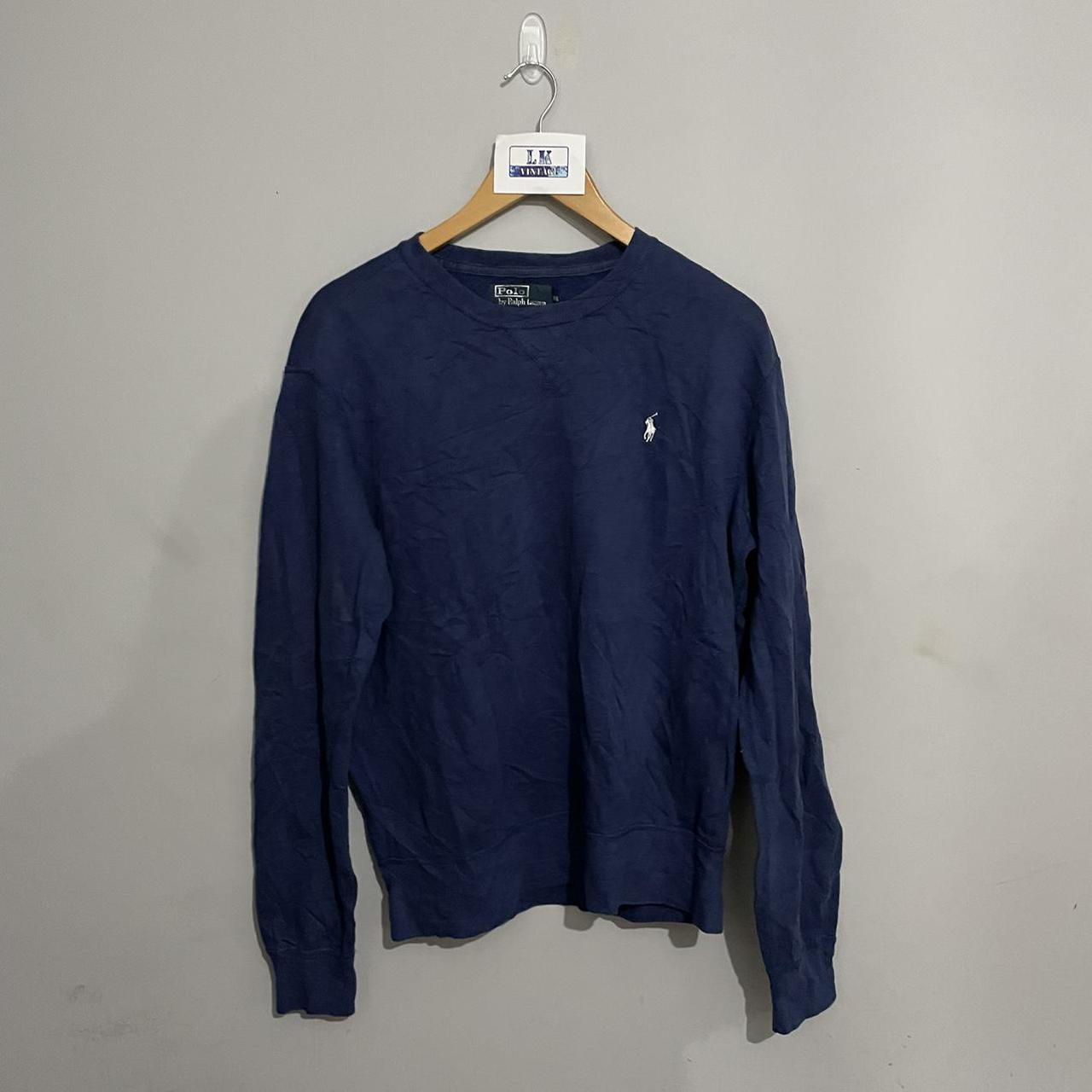 Men's Polo Ralph Lauren sweatshirt pullover navy... - Depop