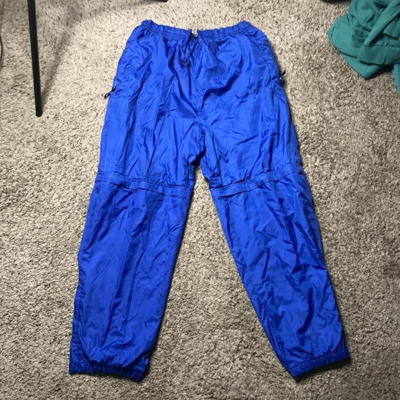 Athletic Works Blue Parachute Pants Size Large Good... - Depop