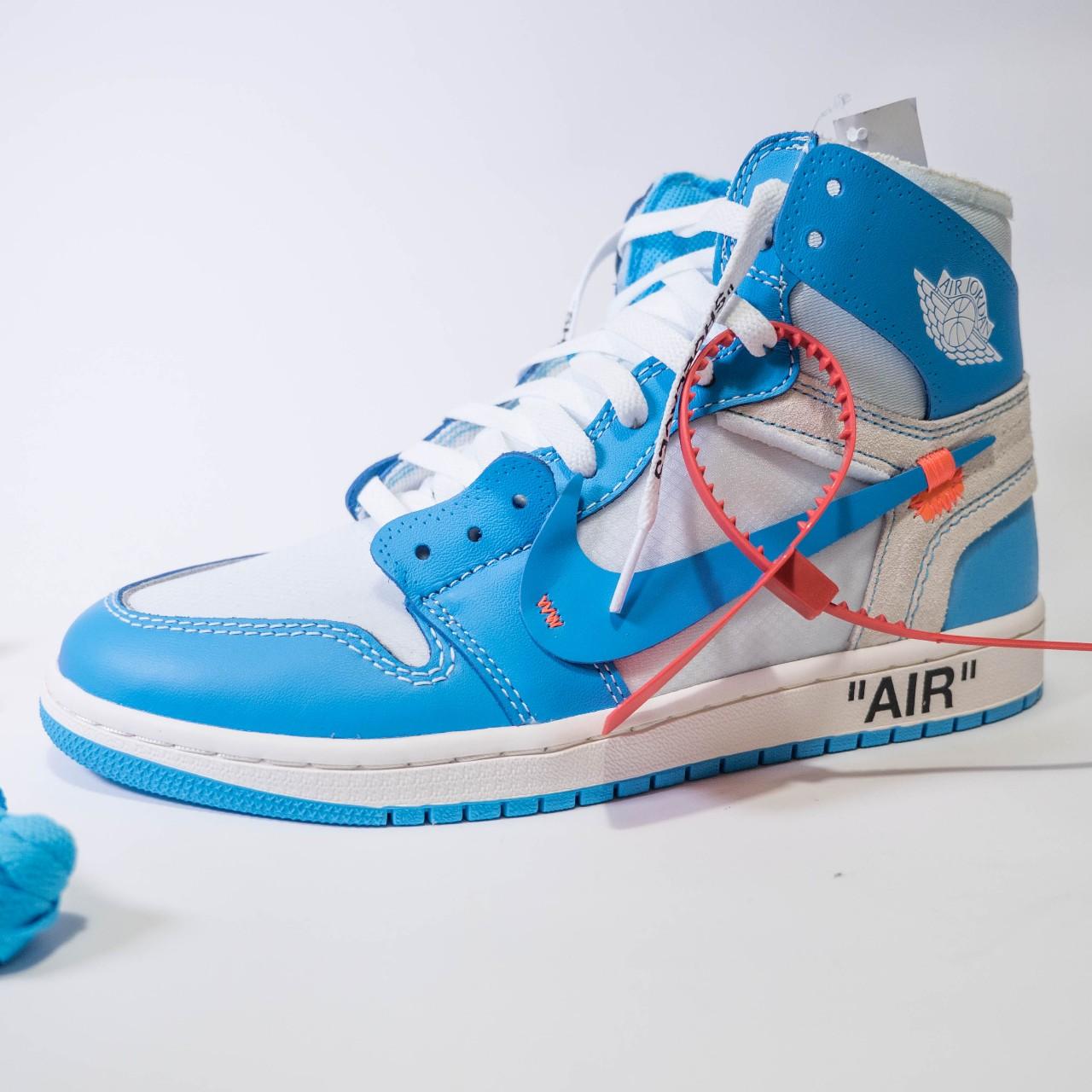 Jordan X OFF WHITE powder blue (UNC) N°41🌋🌋 appena... - Depop