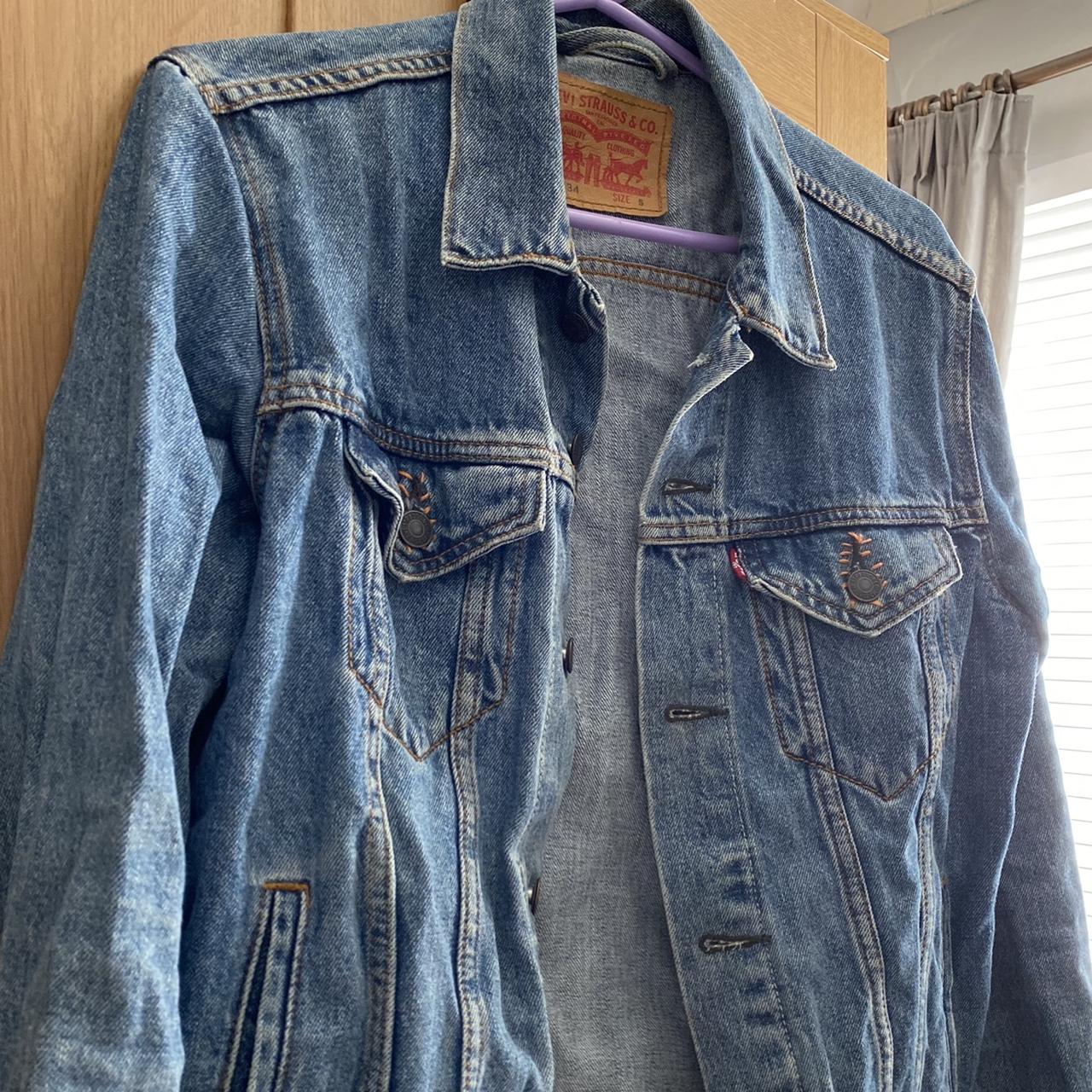 Levi’s Blue Denim Jacket size small vintage. With... - Depop