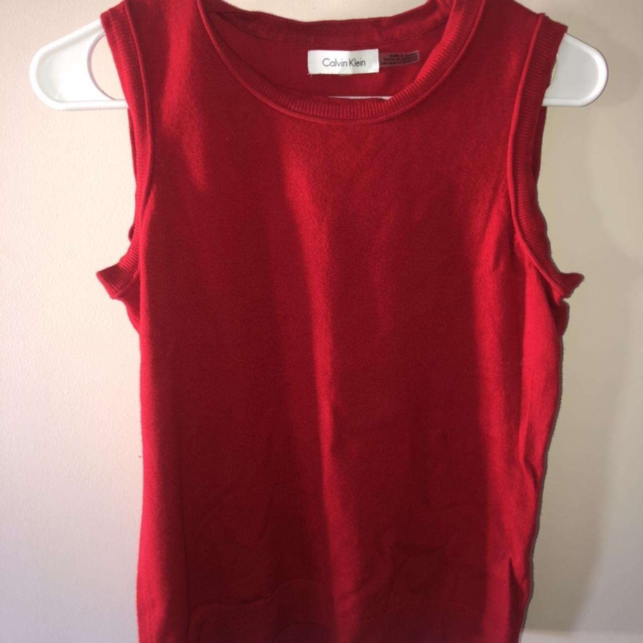 Calvin klein sale red vest