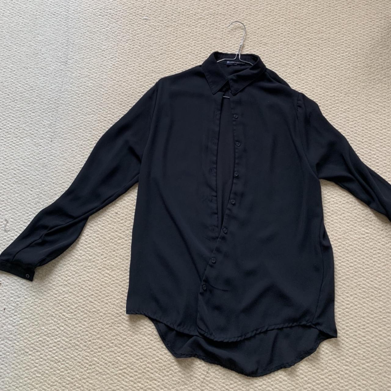 Really useful black smart shirt Brandy Melville top,... - Depop