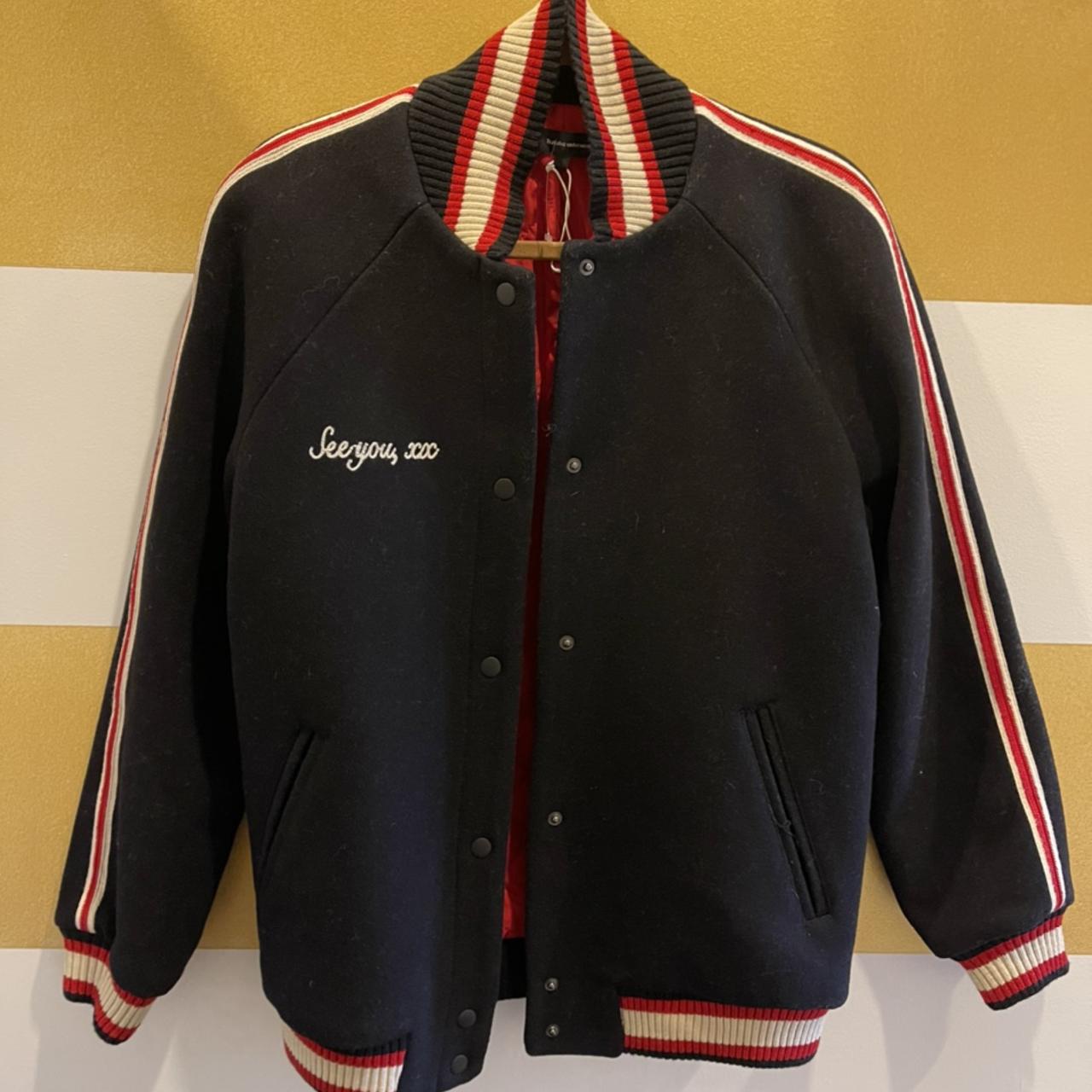 Vintage varsity bomber Fits USA women’s sizes S,M - Depop