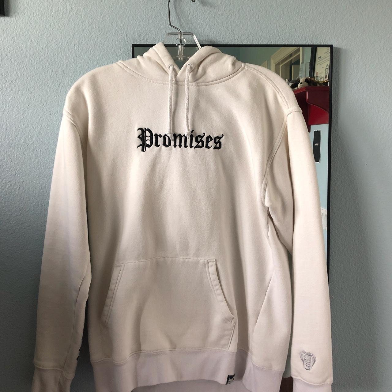 Broken promises white hoodie on sale